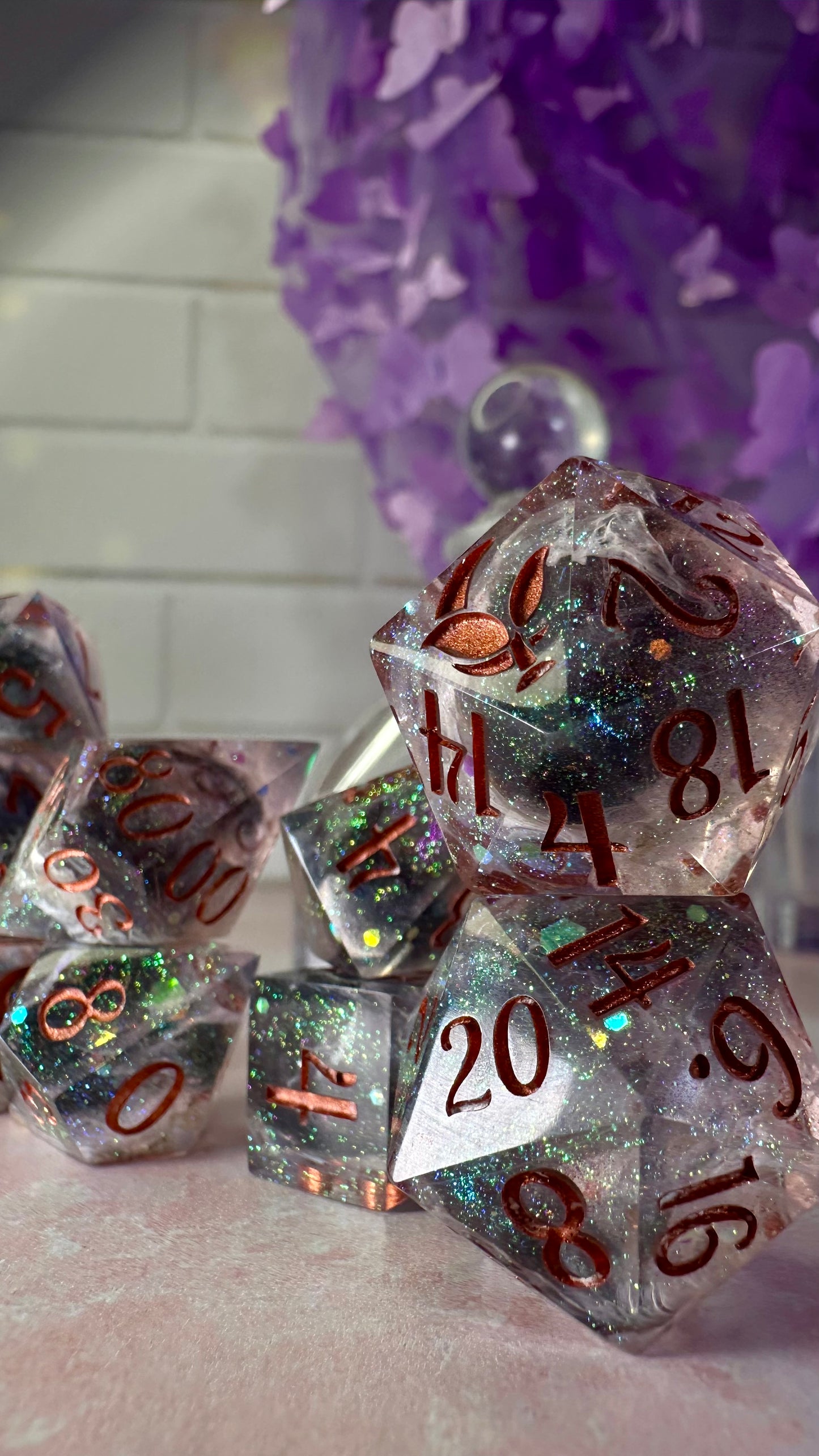 Colin's Dream- 8 piece polyhedral dice set