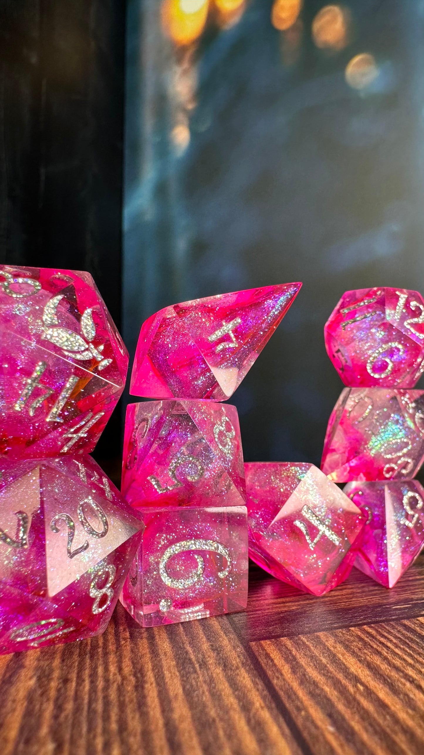 Hi Barbie!  8 piece polyhedral dice set