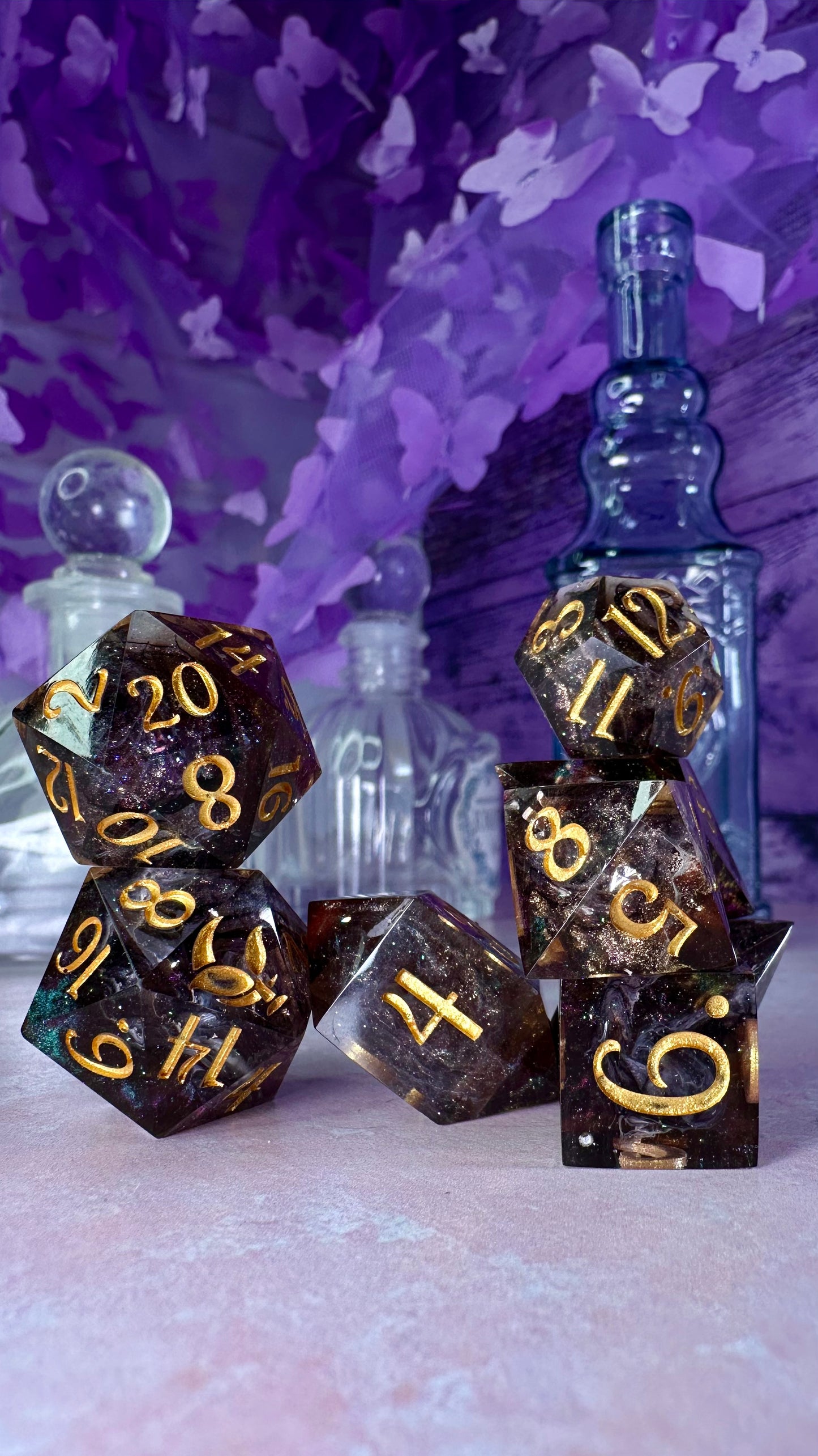 Pirate Colin - 7 piece polyhedral dice set