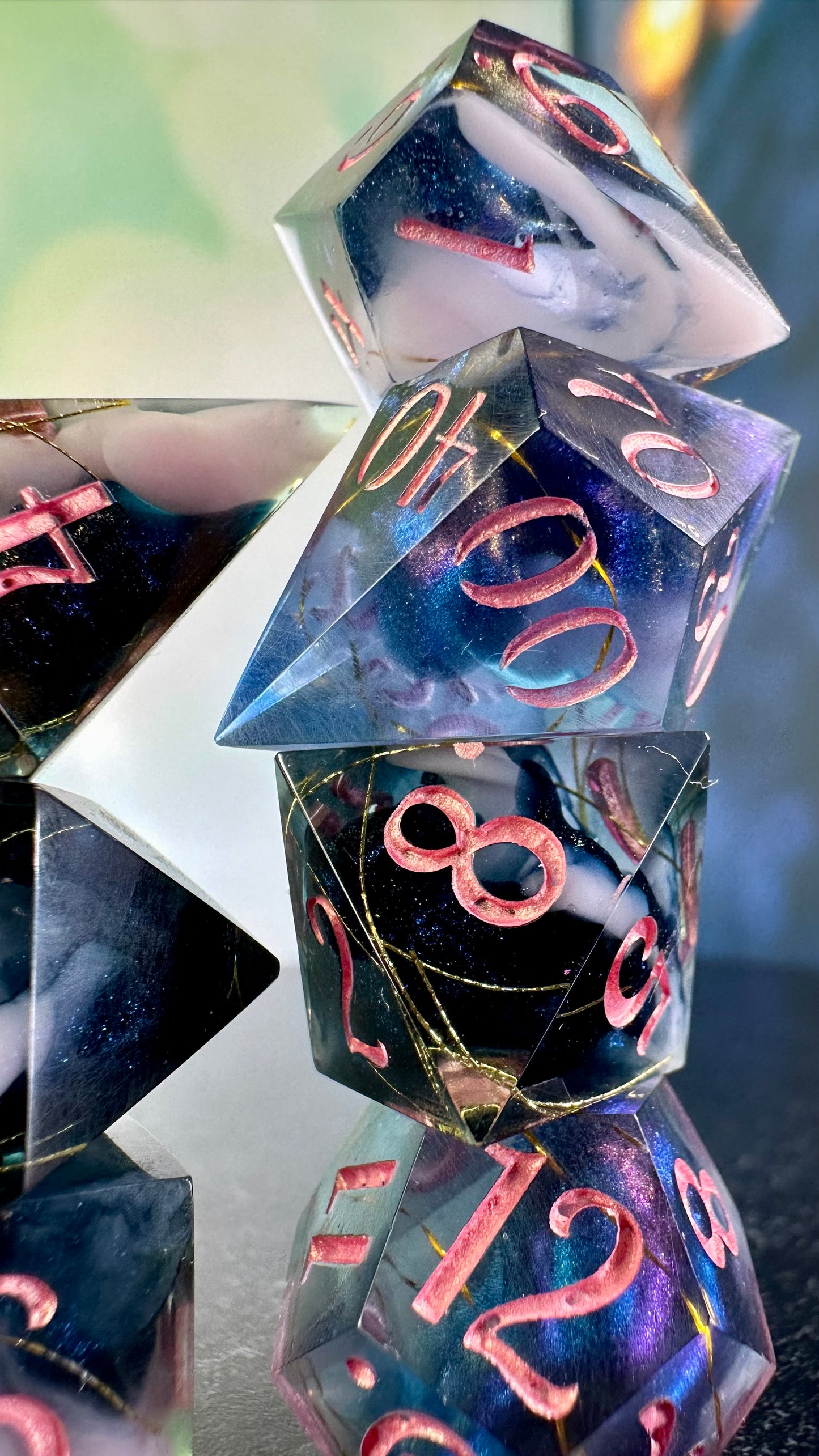 Hades Hopes- 8 piece polyhedral dice set