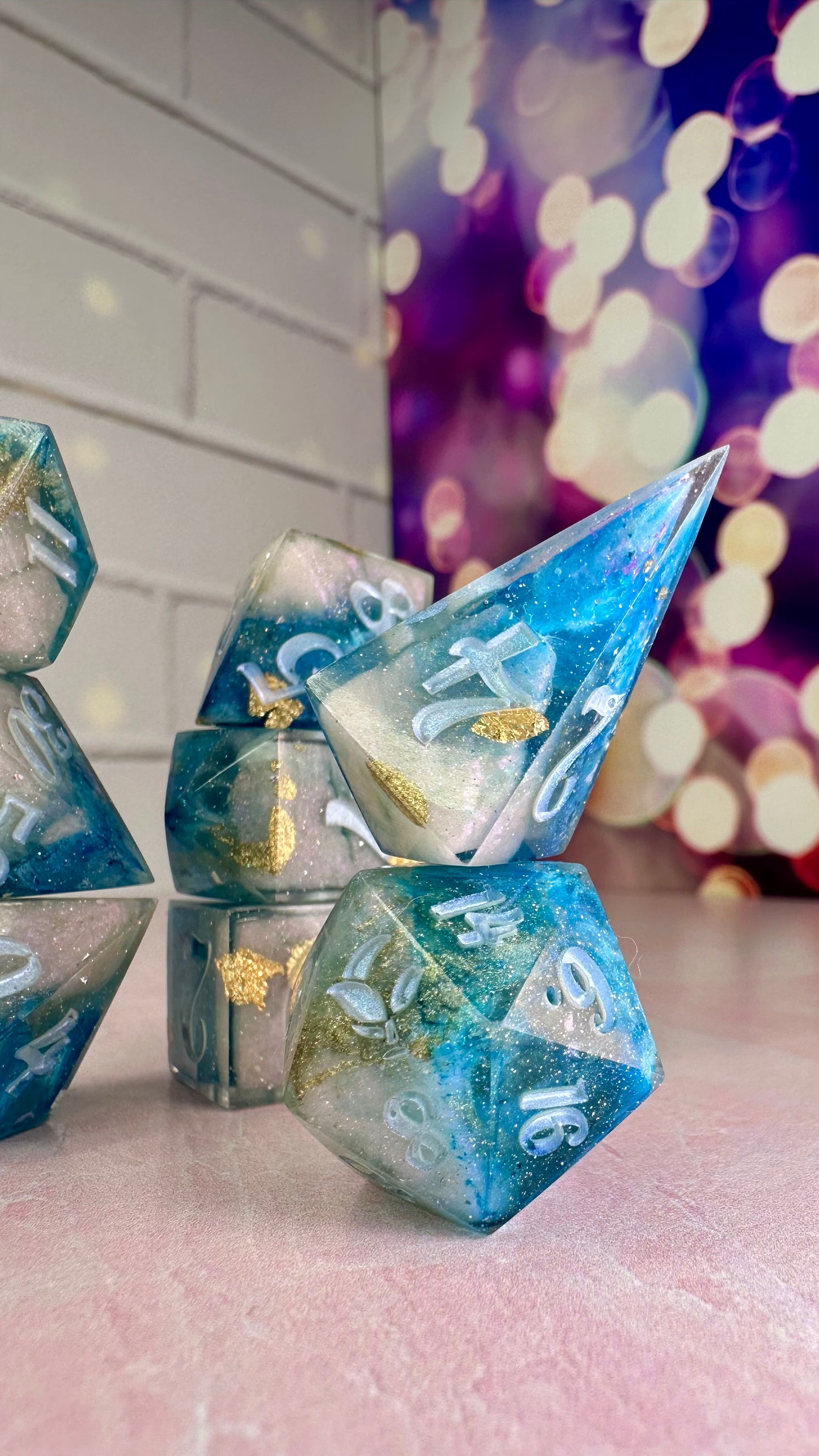 In All of Time and Space-8 piece polyhedral dice set (Large)