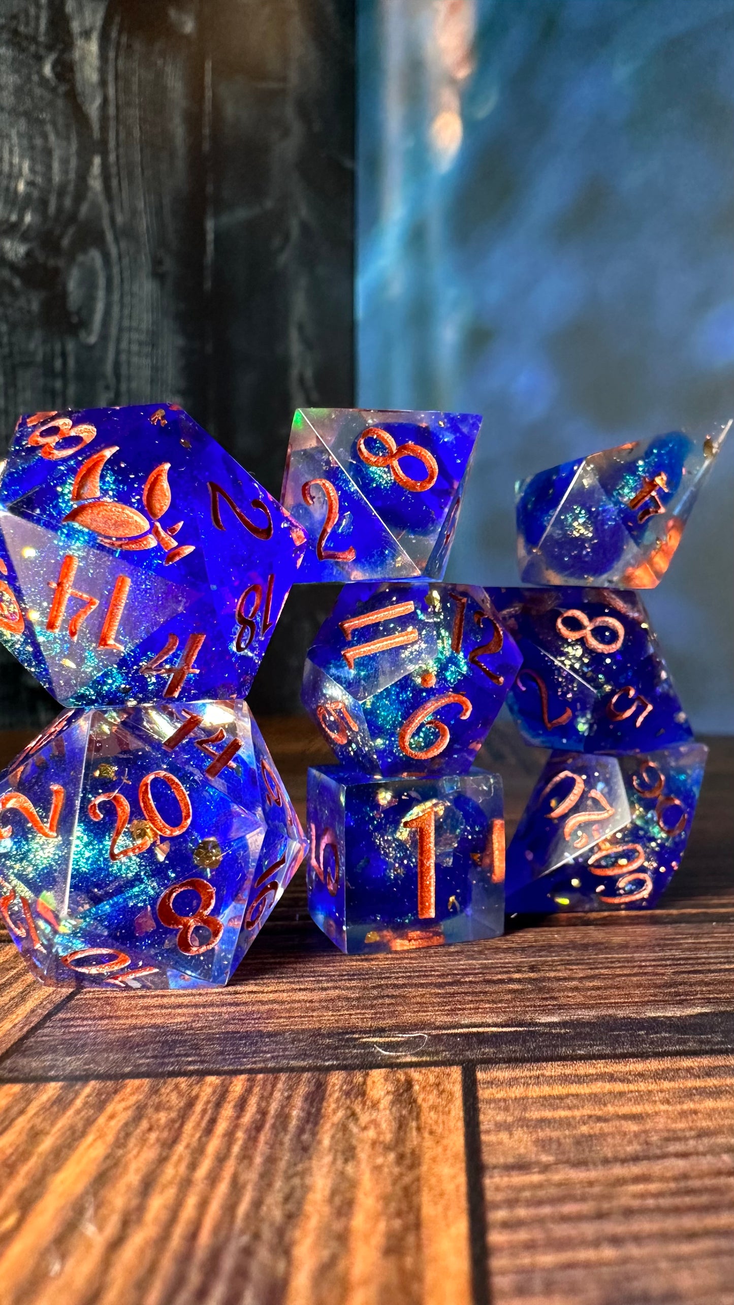 Dorian-8 piece polyhedral dice set