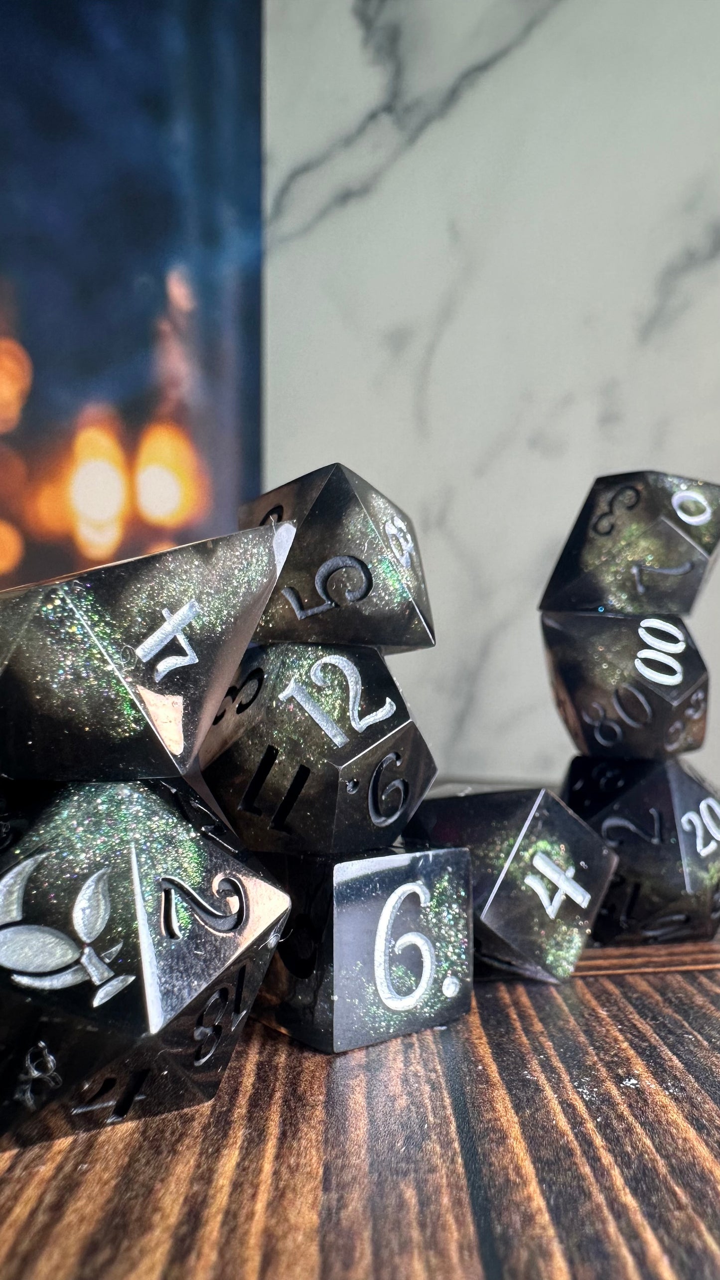 Void and Hope- 8 piece polyhedral dice set