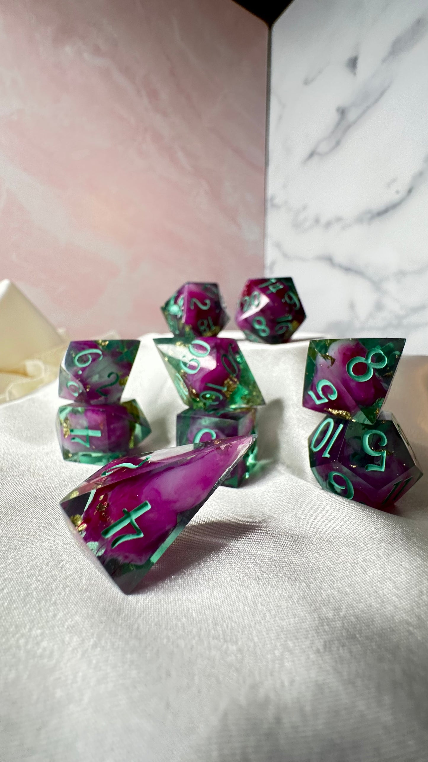 Covered in Thorns-8 piece polyhedral dice set