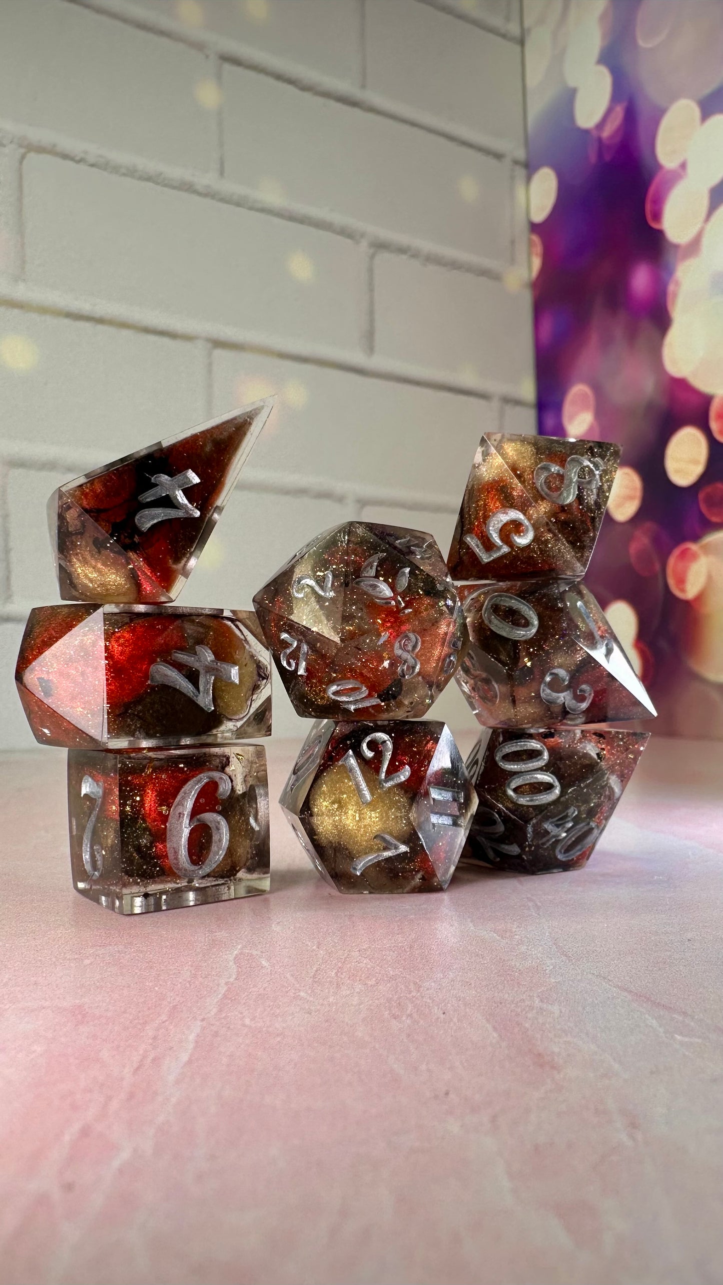Daja-8 piece polyhedral dice set (Large)