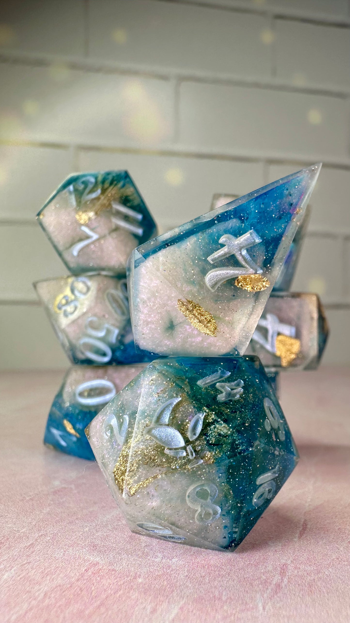 In All of Time and Space-8 piece polyhedral dice set (Large)