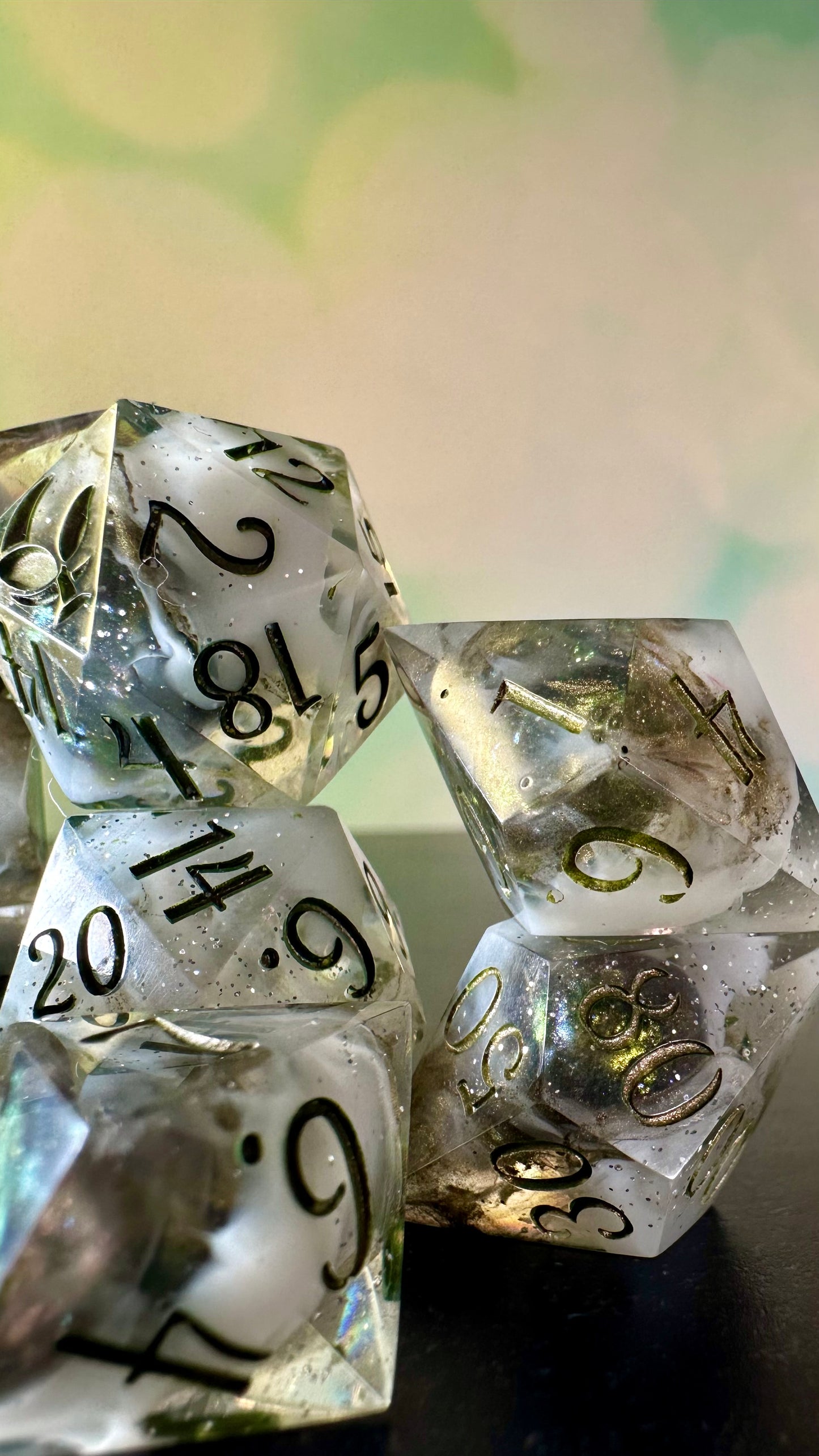 Tarnished Hopes of Spring-8 piece polyhedral dice set