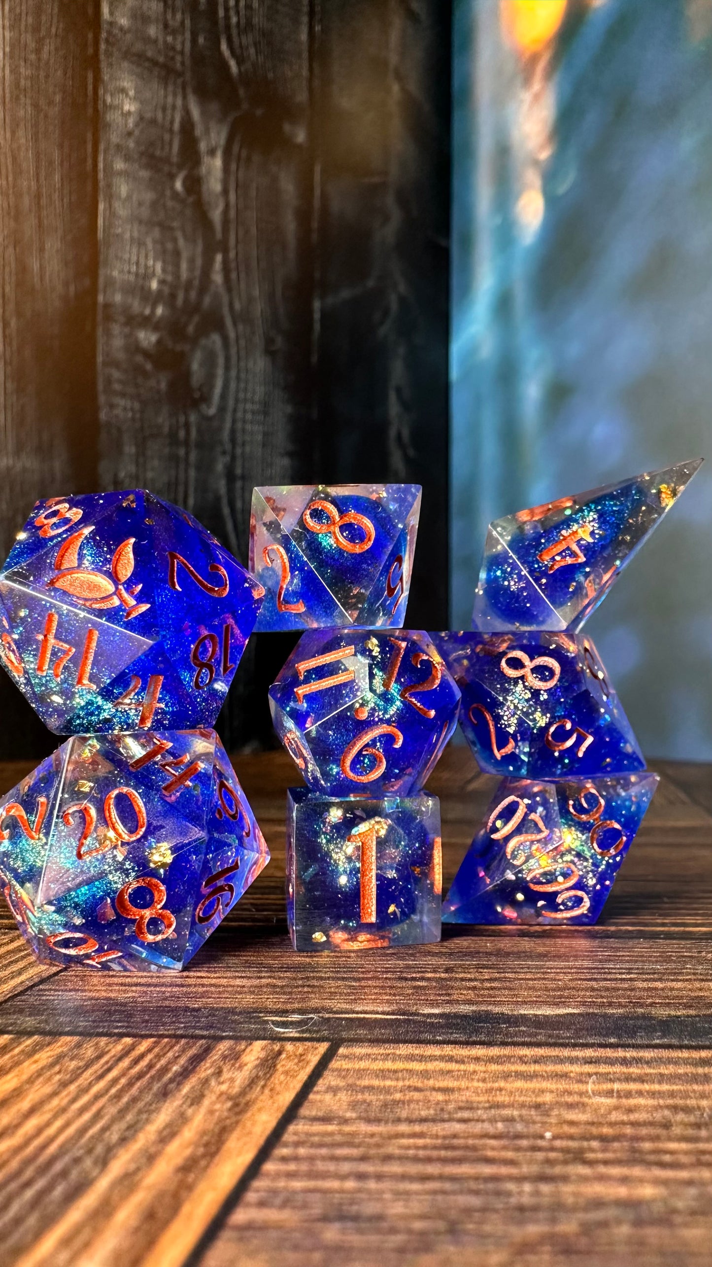 Dorian-8 piece polyhedral dice set