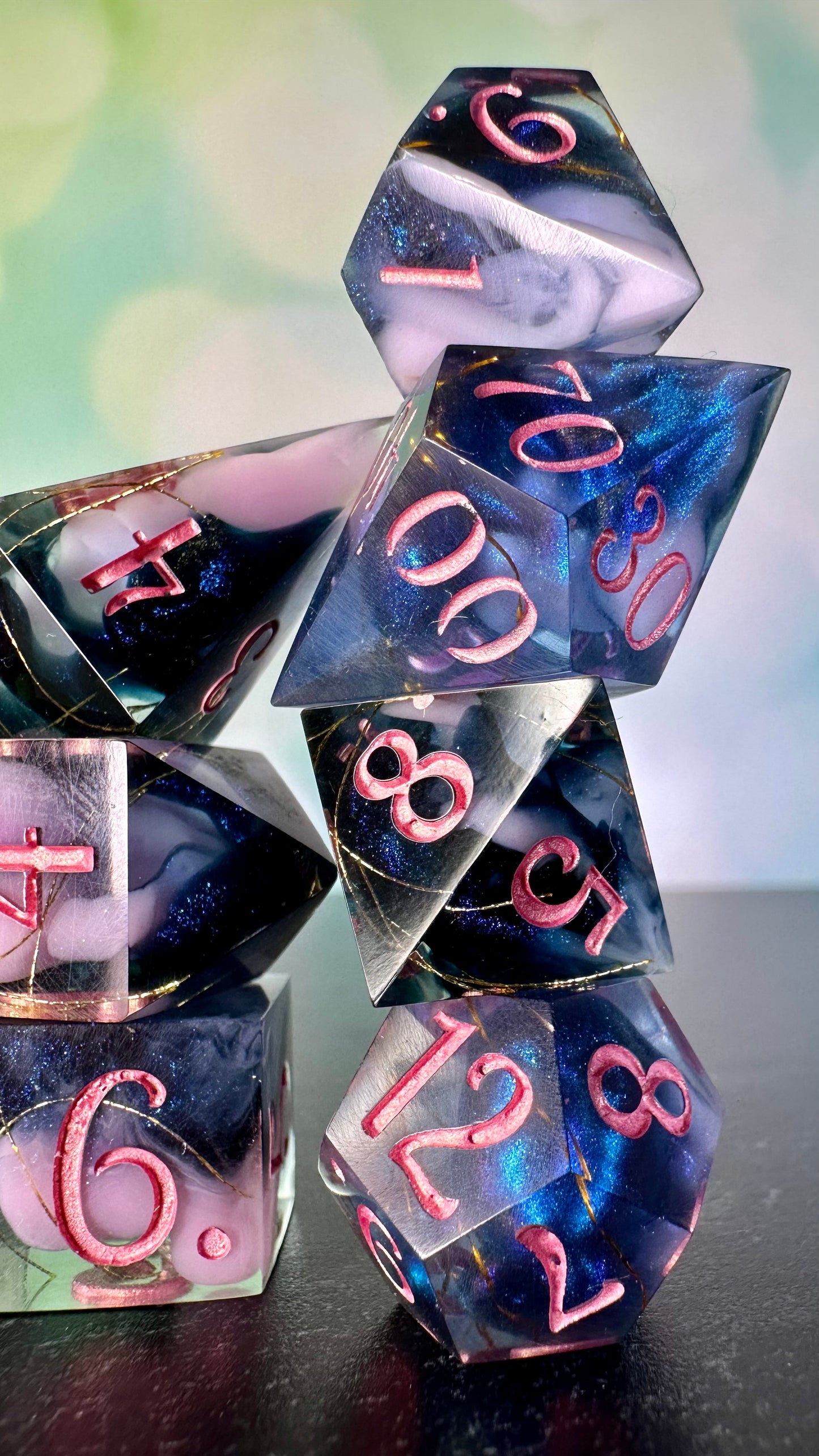 Hades Hopes- 8 piece polyhedral dice set