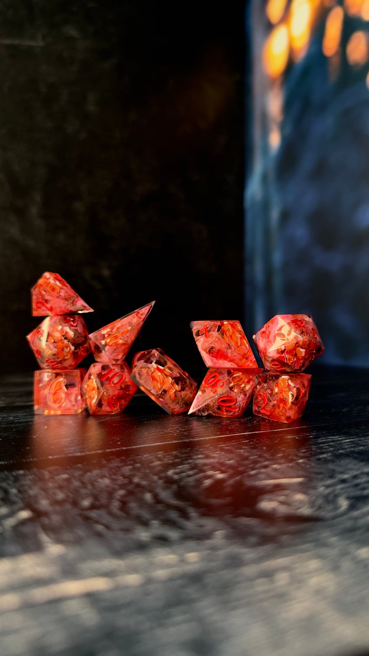 “I’m having a moment”   -8 piece polyhedral dice set (Large)