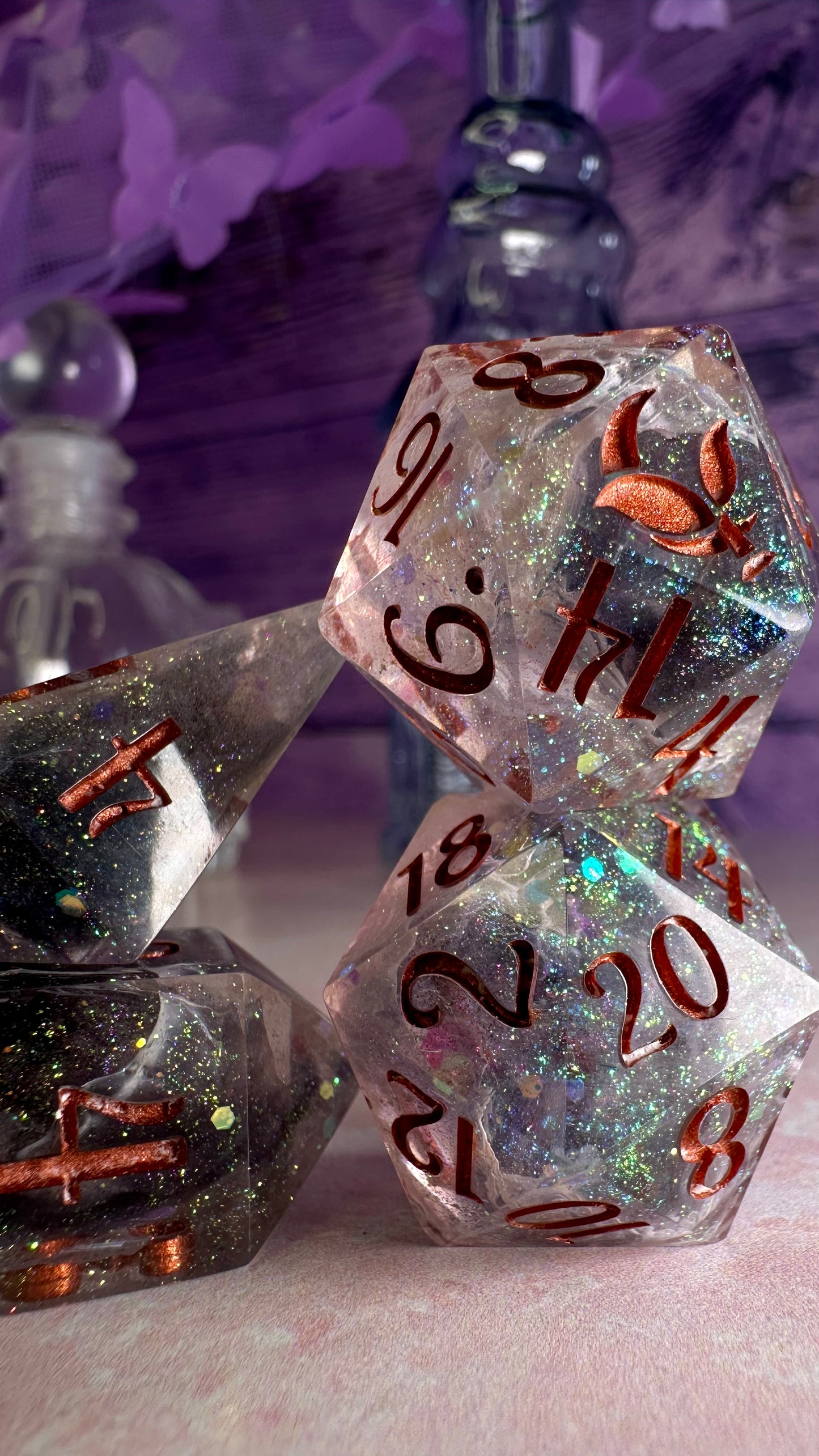 Colin's Dream- 8 piece polyhedral dice set