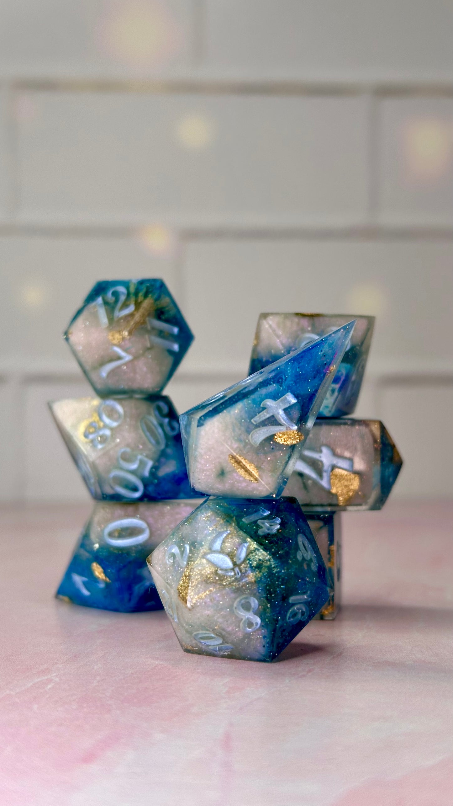 In All of Time and Space-8 piece polyhedral dice set (Large)