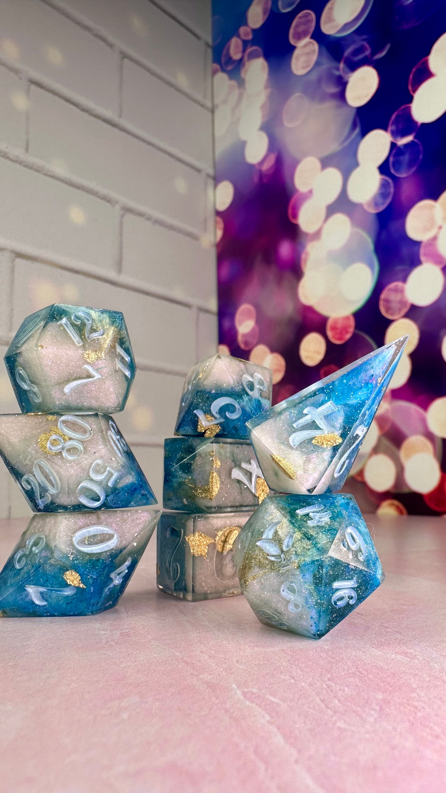 In All of Time and Space-8 piece polyhedral dice set (Large)