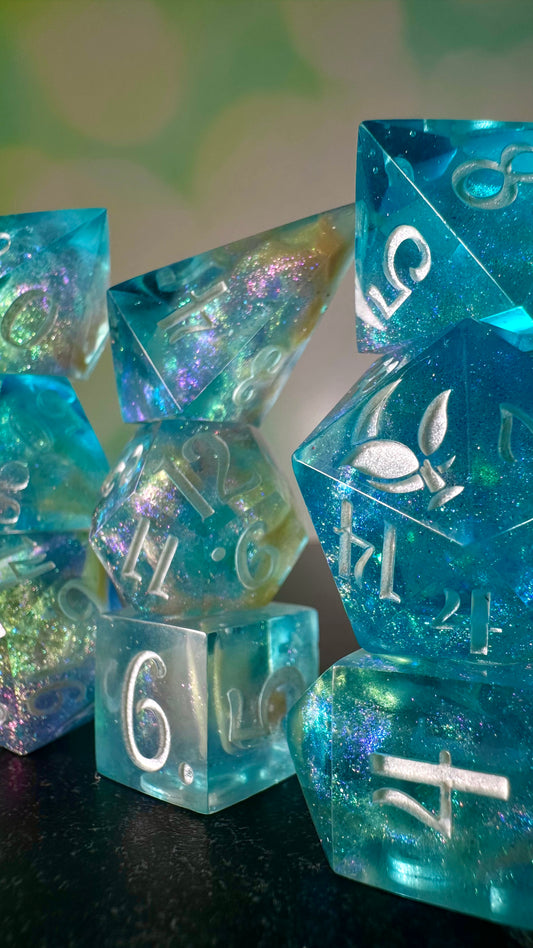 Sailor Neptune- 8 piece polyhedral dice set