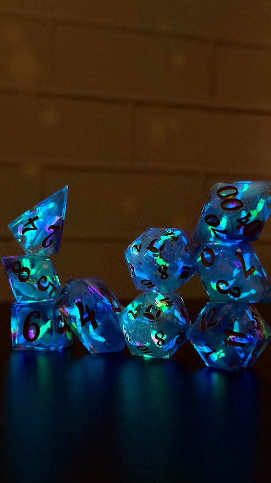 We can't fix it if we never face it- Pobody's Nerfect - 8 piece polyhedral dice set (Large)