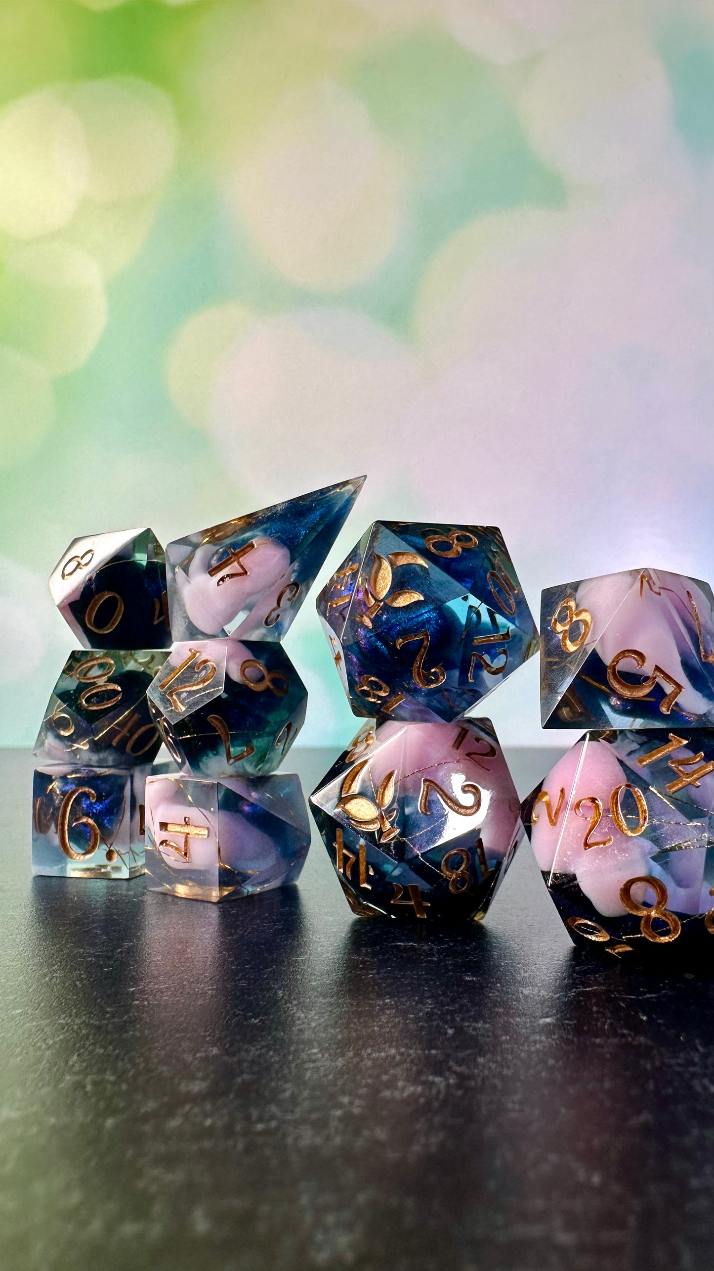 Hades Dreaming- 8 piece polyhedral dice set