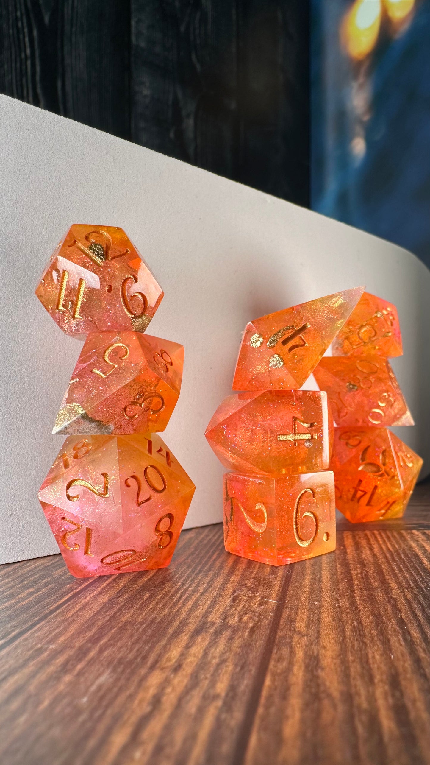 Lehaba-8 piece polyhedral dice set