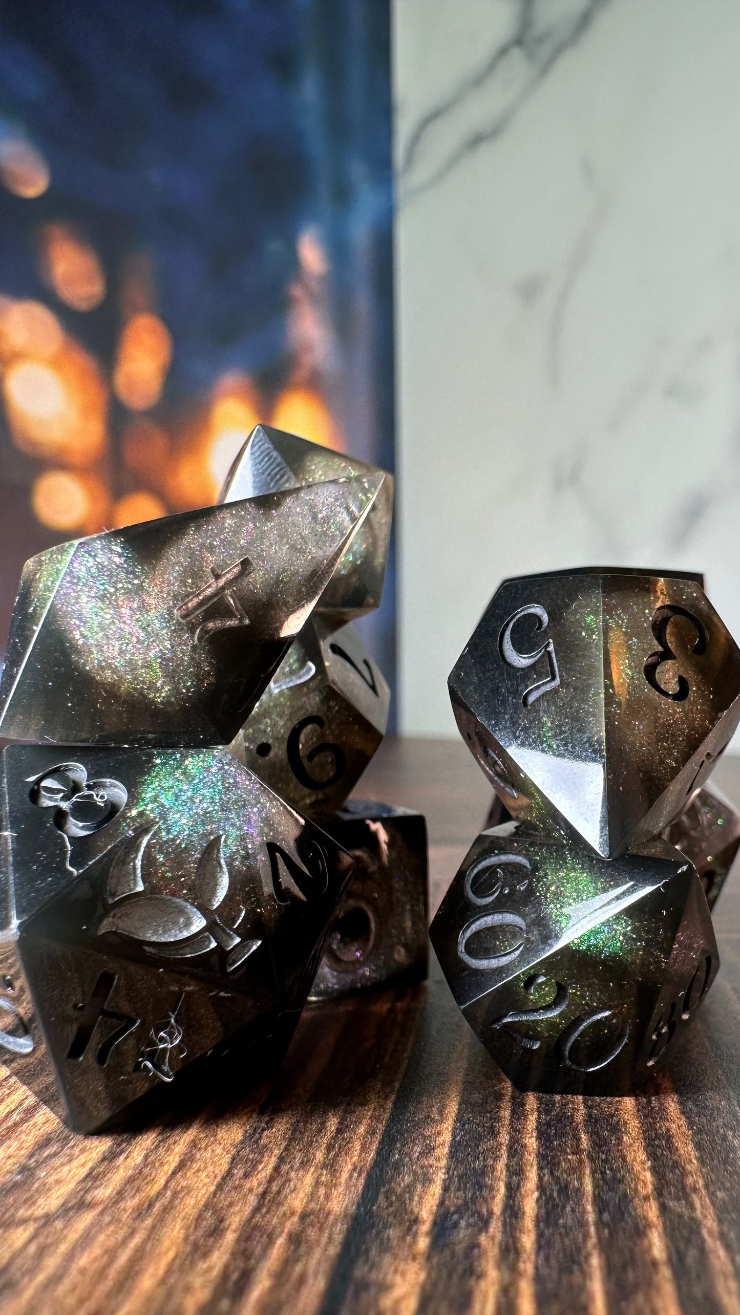 Void and Hope- 8 piece polyhedral dice set