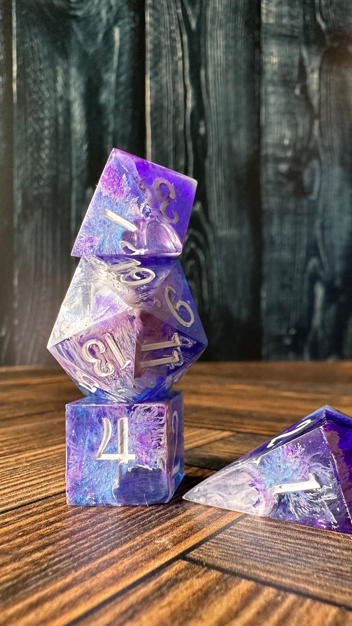 Purple Haze-8 piece polyhedral dice set-Pobody's Nerfect