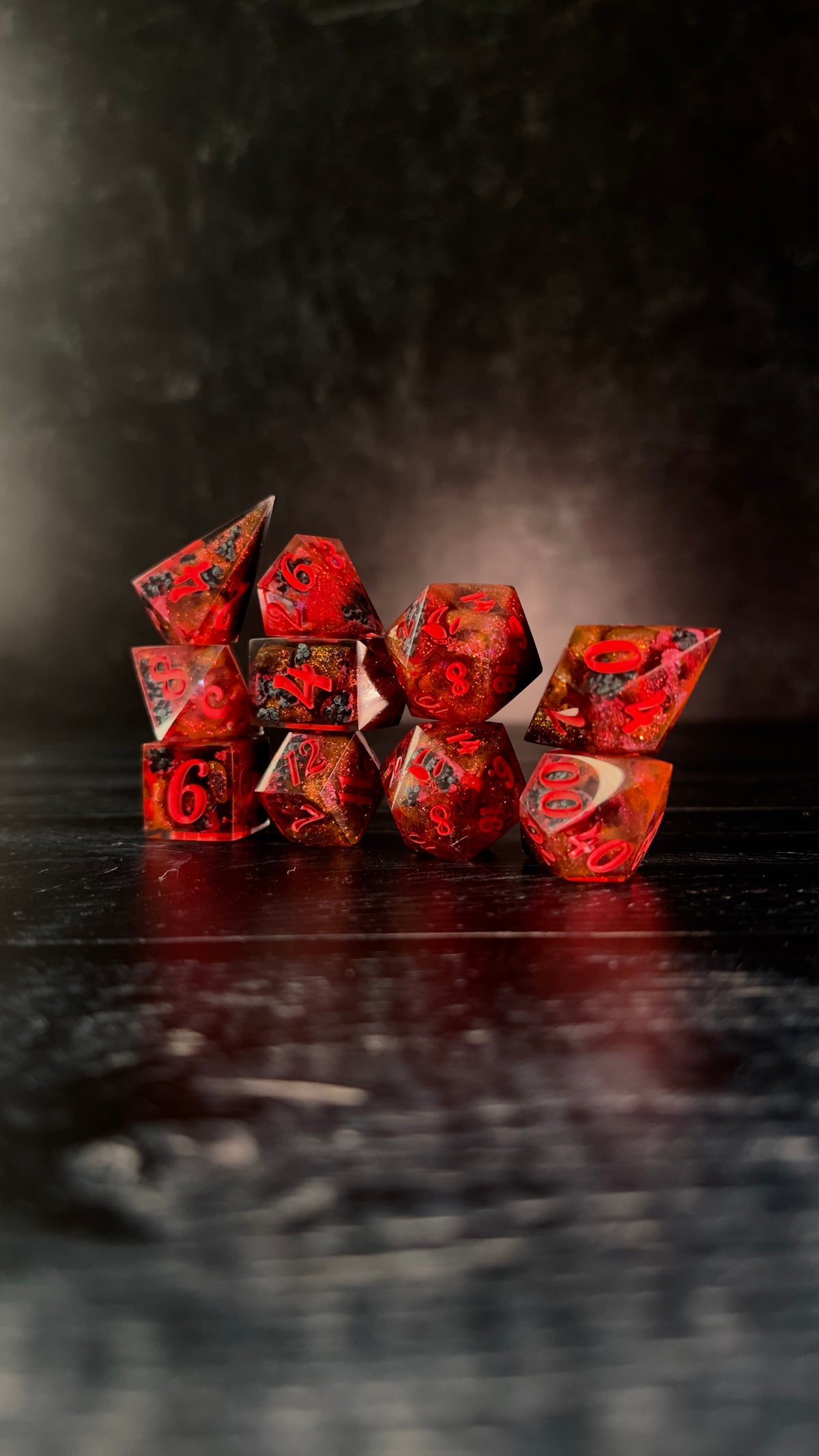 “Carl and I made a baby” -8 piece polyhedral dice set (Large)