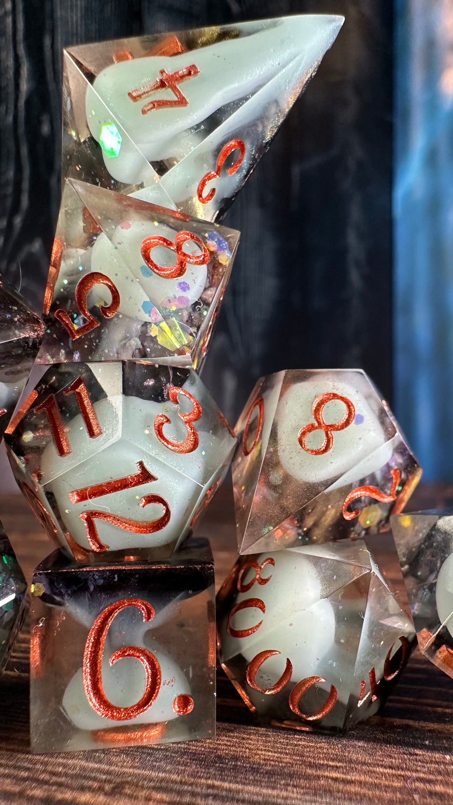 Nehemia-8 piece polyhedral dice set