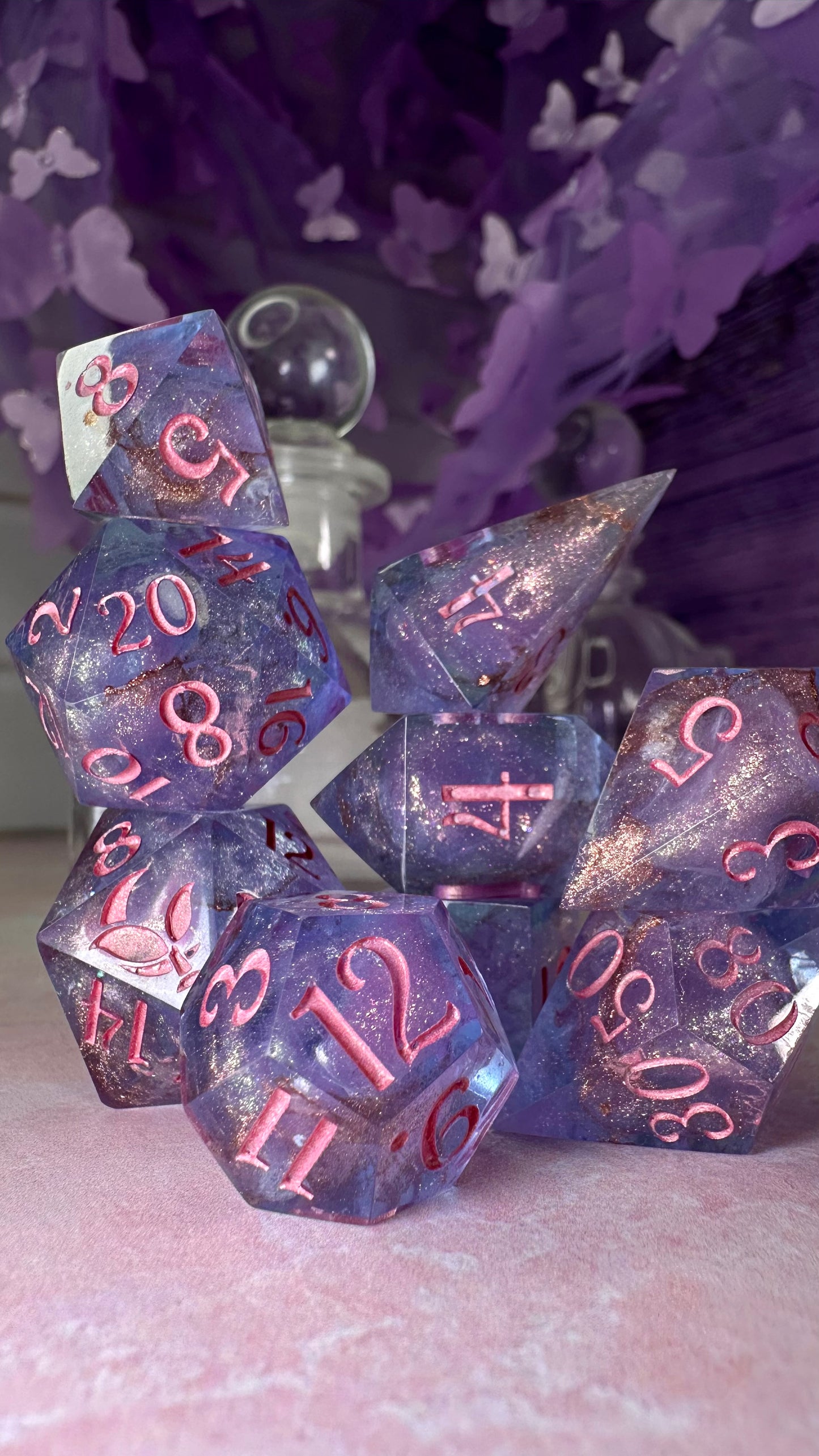 Francesca Bridgerton- 8 piece polyhedral dice set