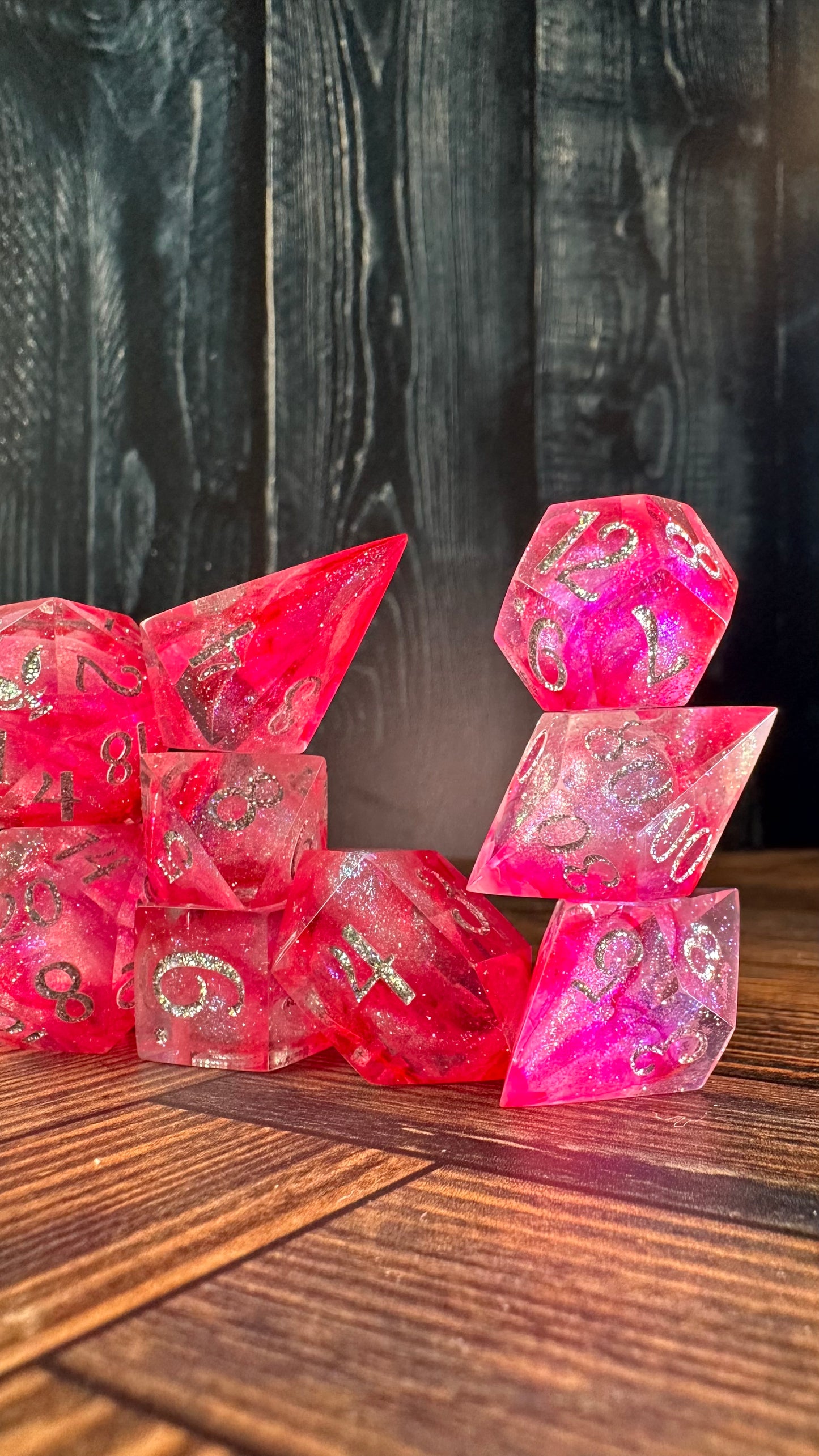 Hi Barbie!  8 piece polyhedral dice set