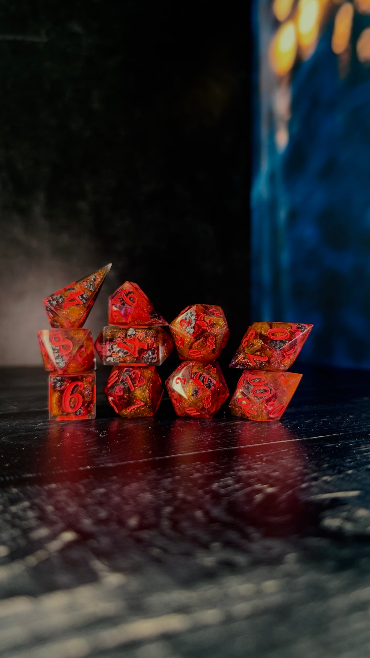 “Carl and I made a baby” -8 piece polyhedral dice set (Large)
