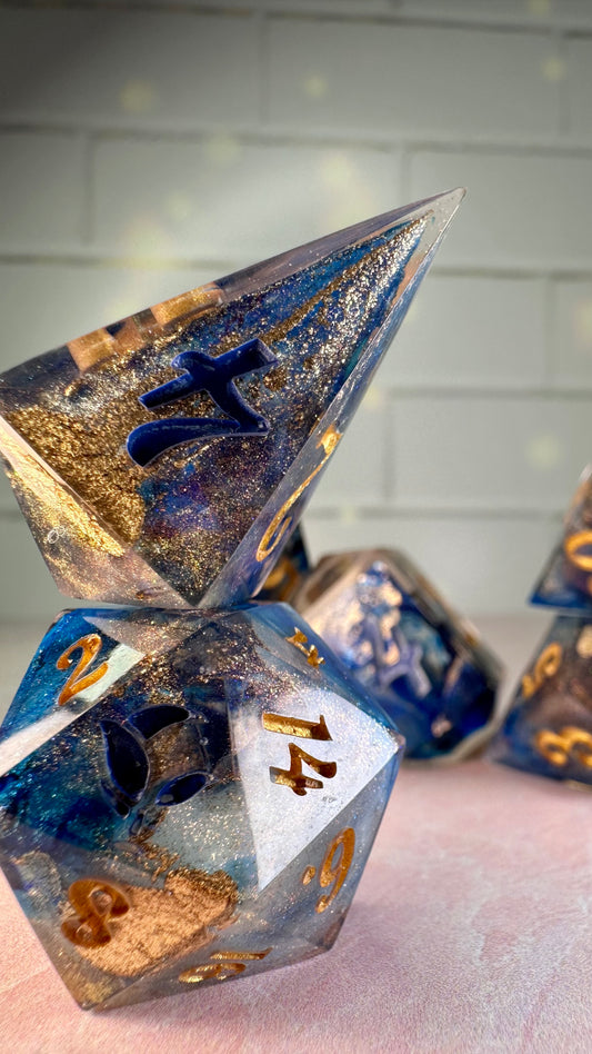 River Song-8 piece polyhedral dice set (Large)