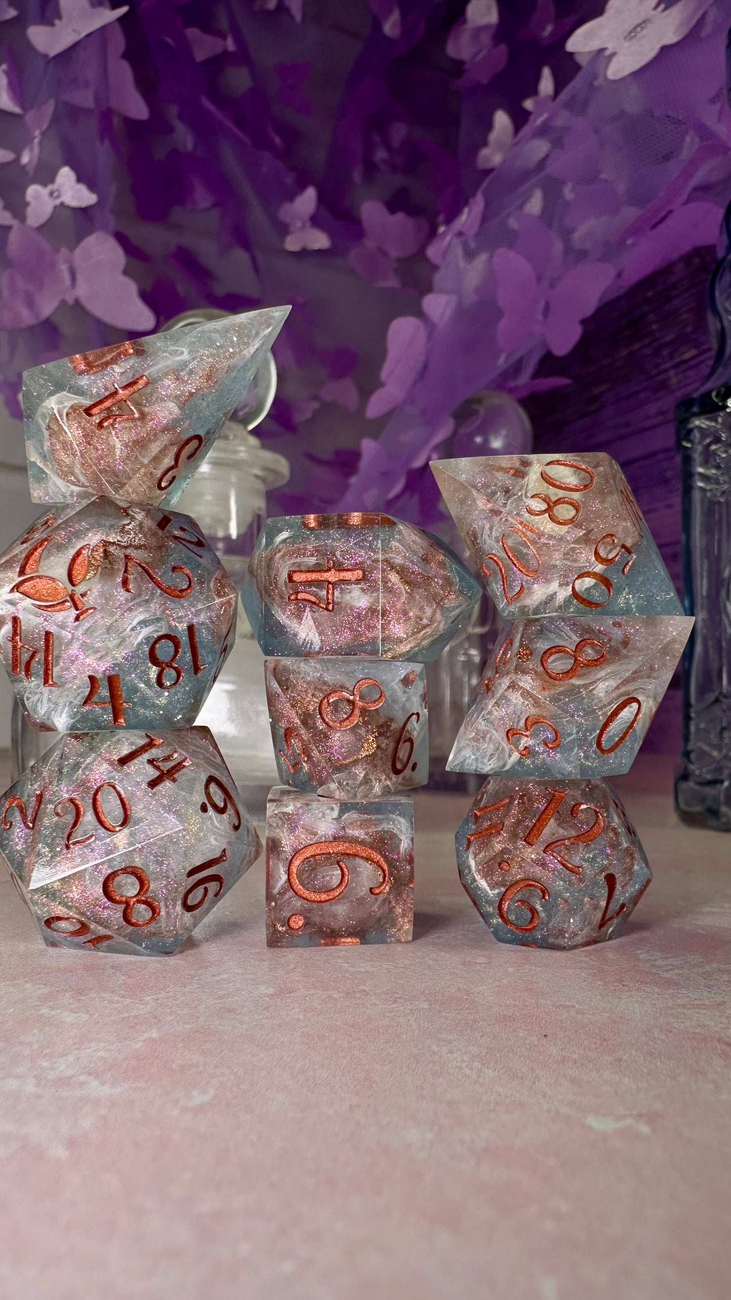 Carriage Ride- 8 piece polyhedral dice set