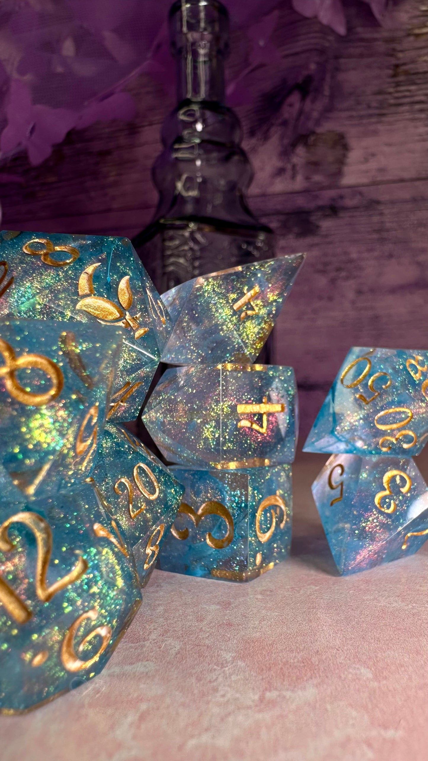 Meeting Michaela- 8 piece polyhedral dice set