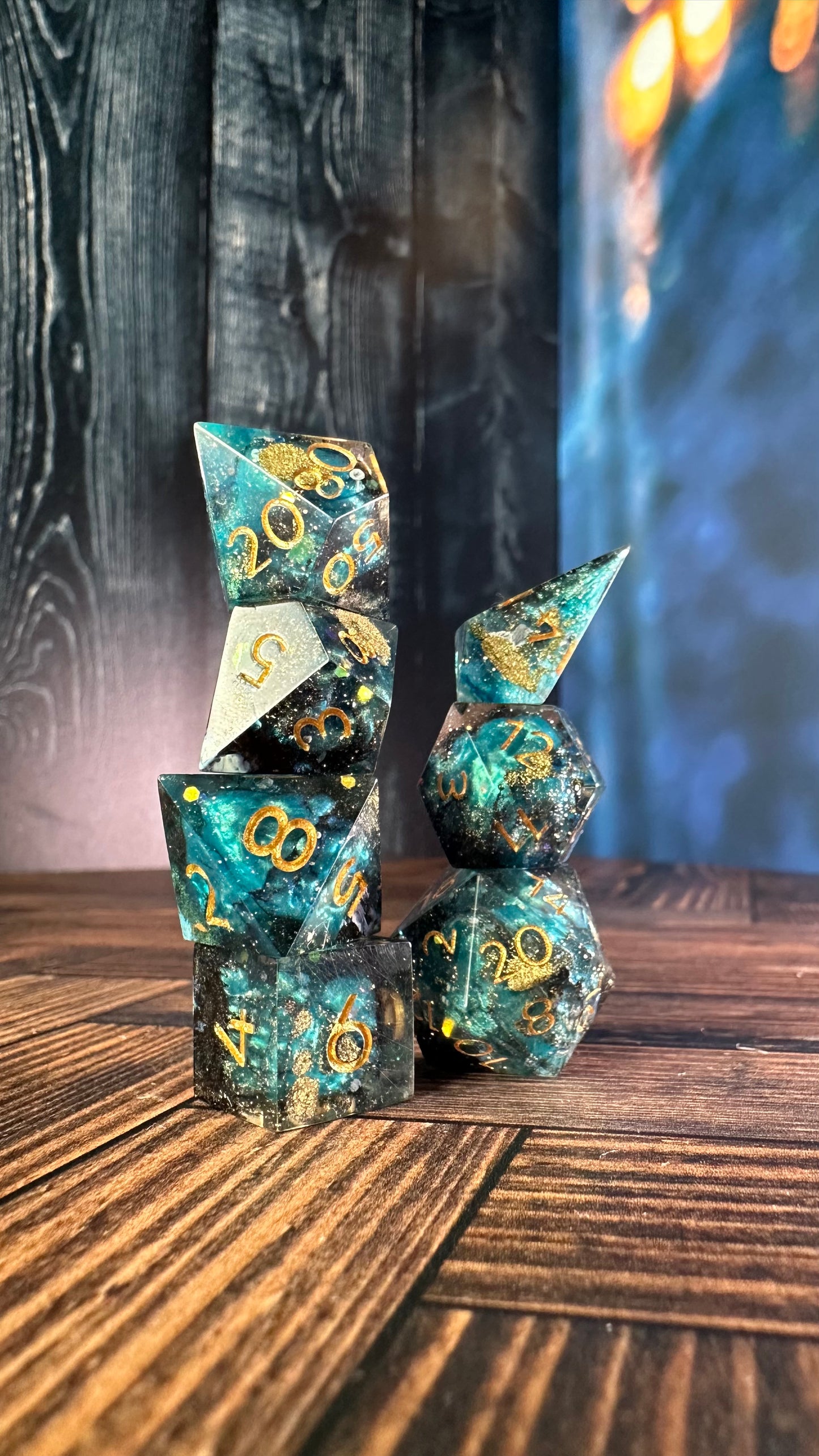 Hypaxia - 7 piece polyhedral dice set (Small)