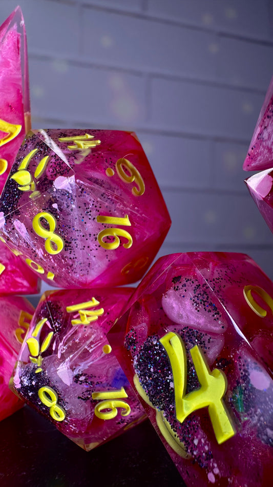 Make it Cute and Savage-8 piece polyhedral dice set (Large)