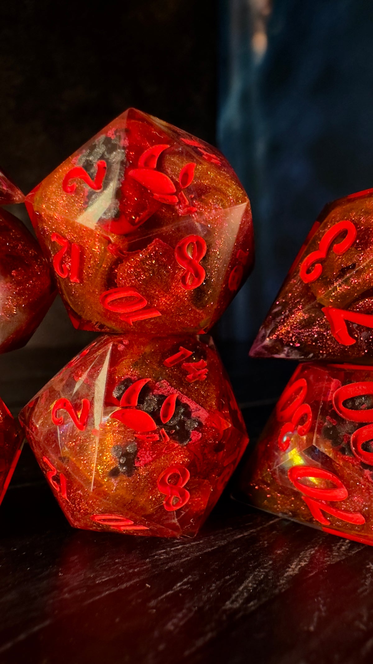 “Carl and I made a baby” -8 piece polyhedral dice set (Large)