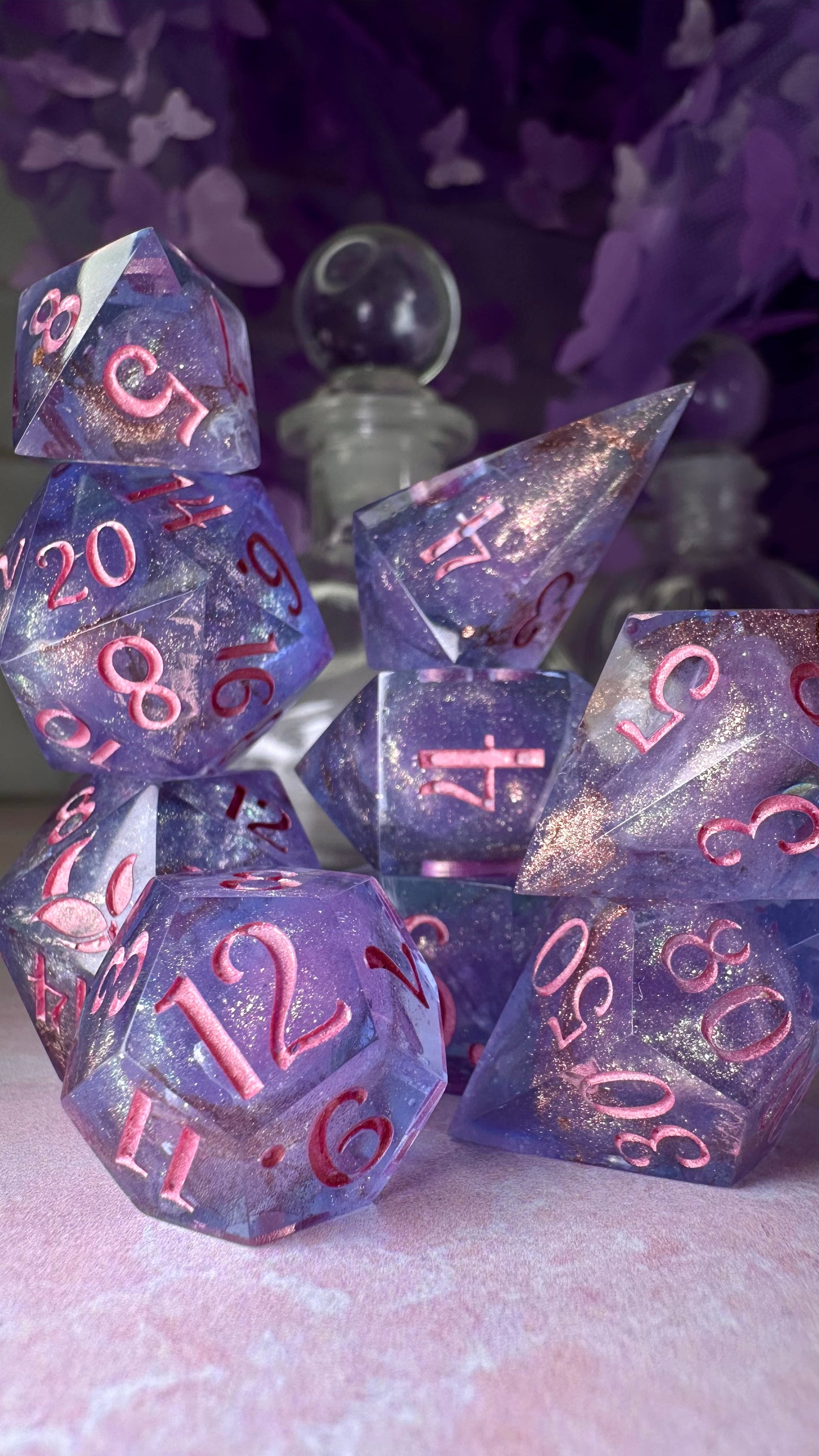 Francesca Bridgerton- 8 piece polyhedral dice set