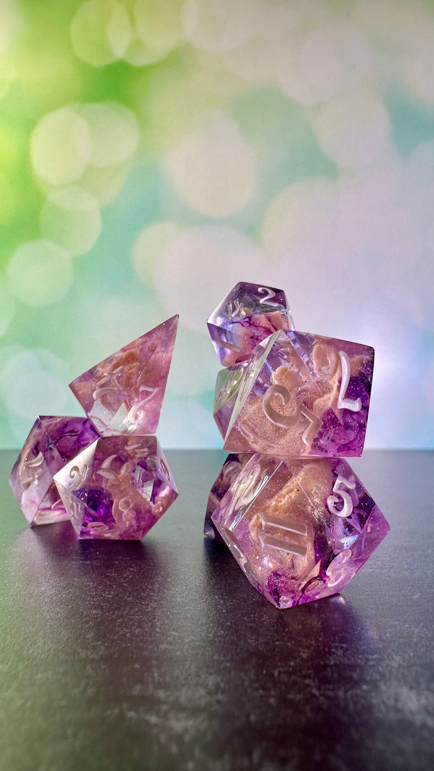 PB&J Nebula 8 piece polyhedral dice set (Large) (Beta) Pobody's Nerfect