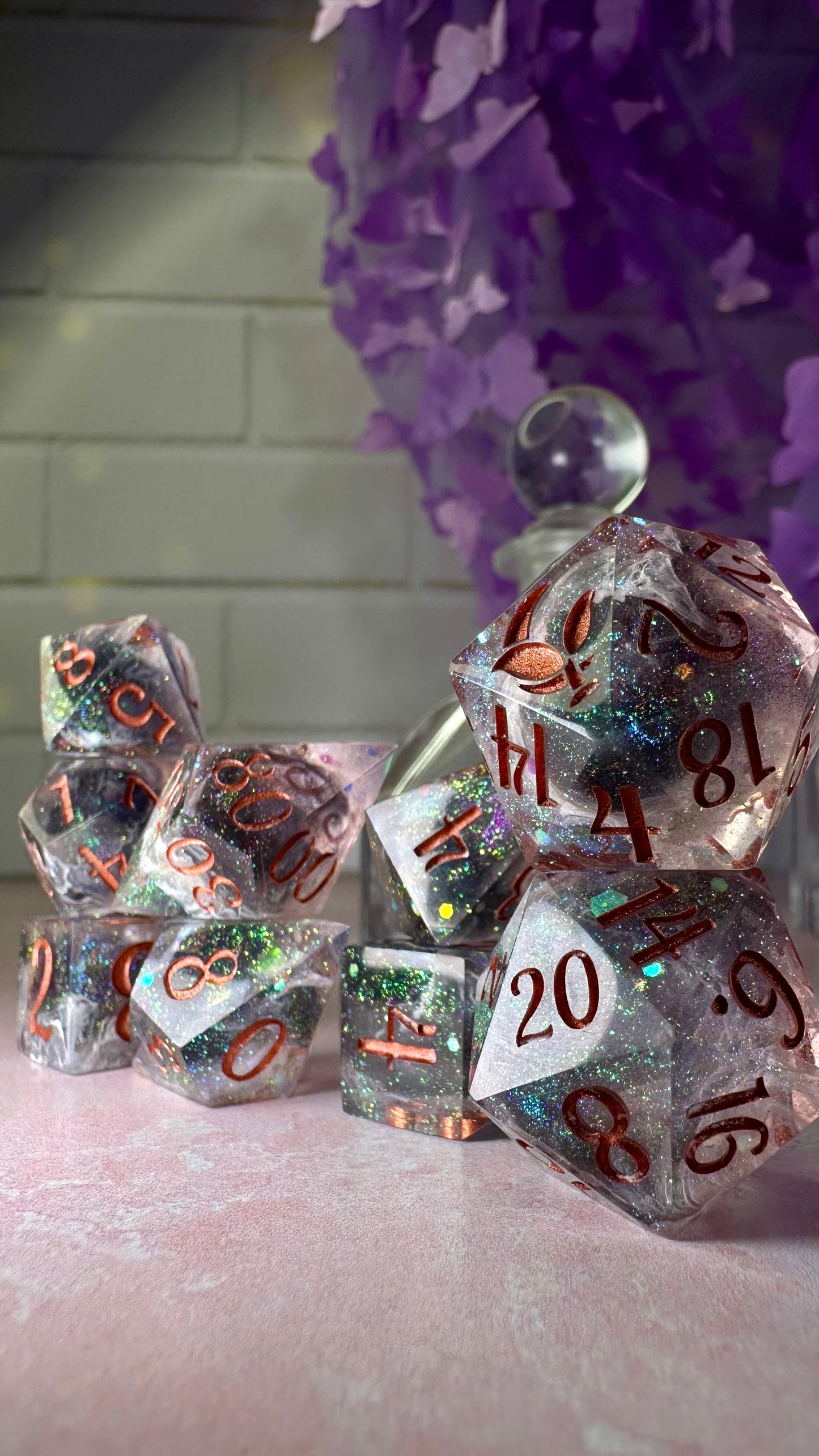 Colin's Dream- 8 piece polyhedral dice set