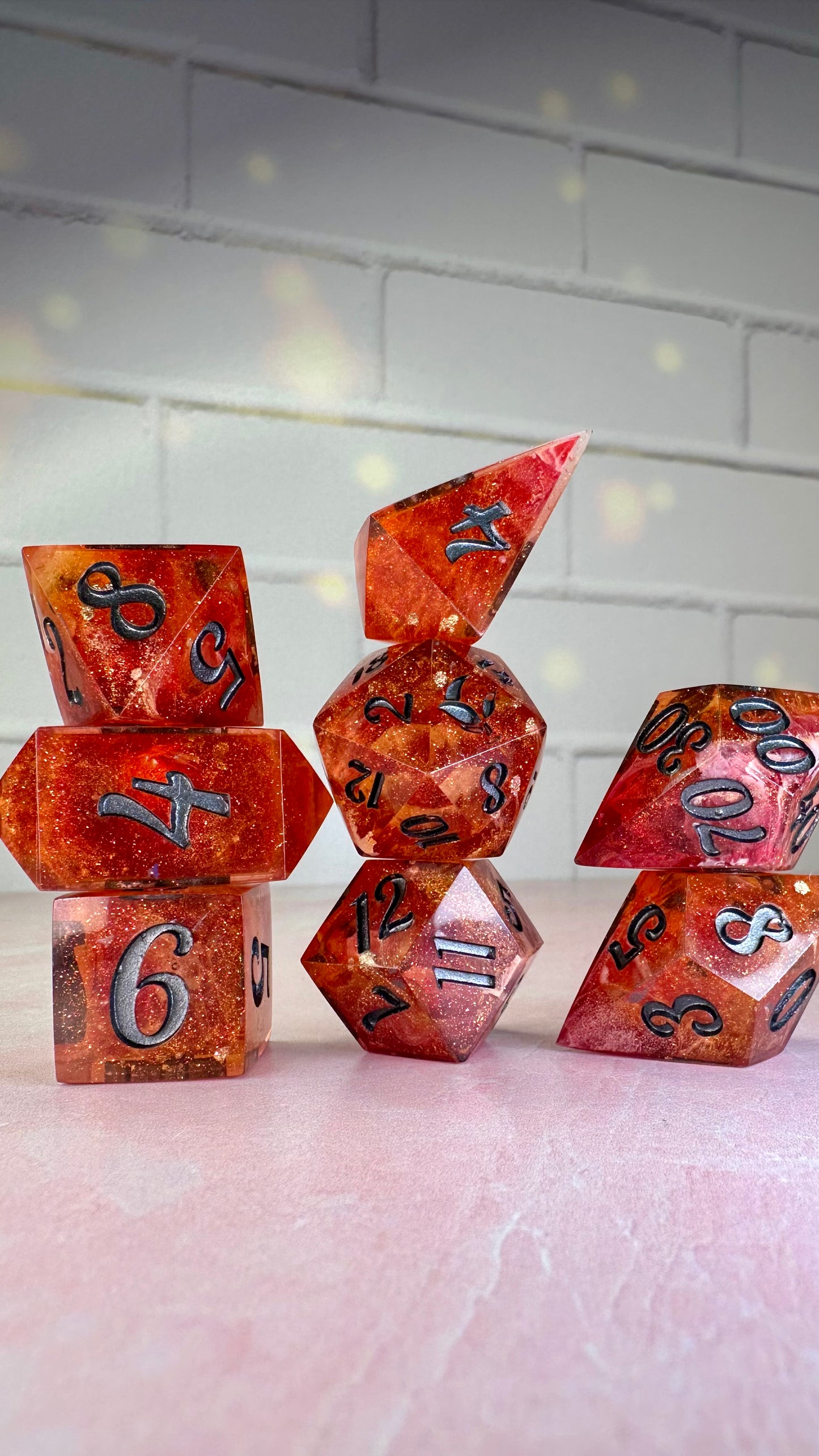 Frostpine-8 piece polyhedral dice set (Large)