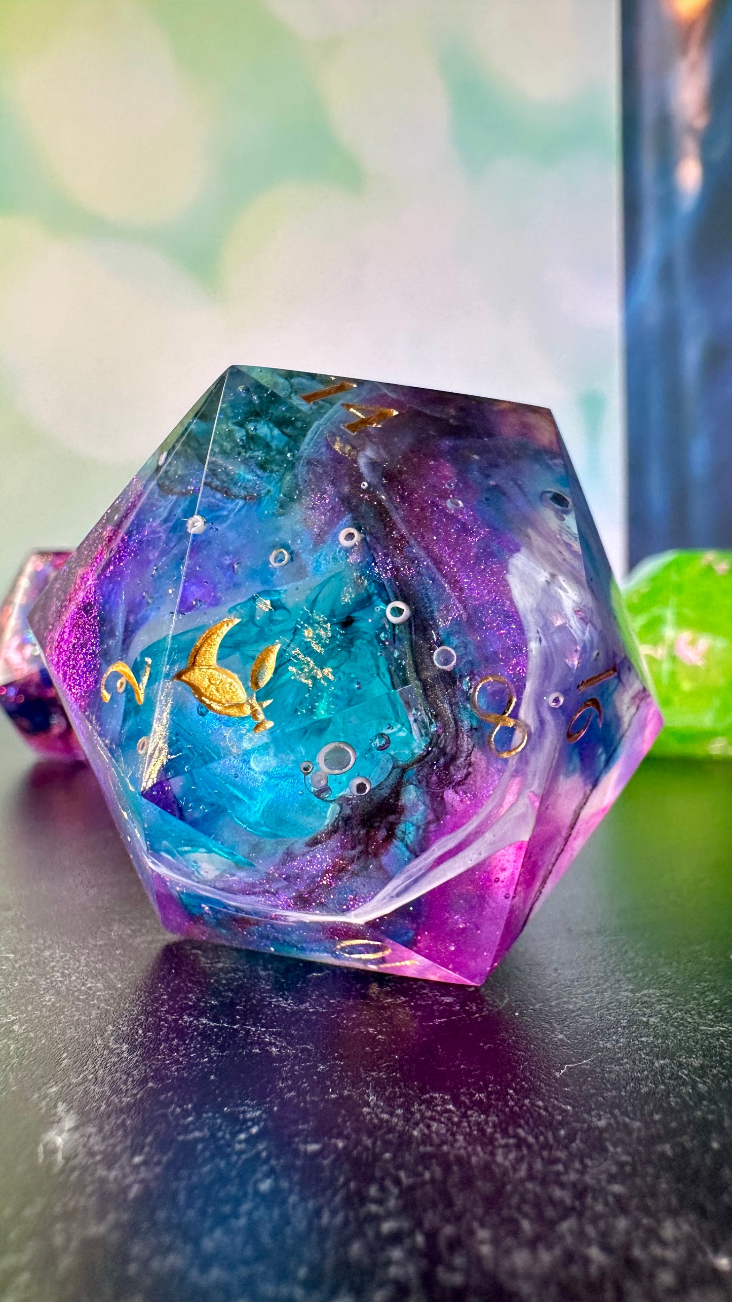 A Bit of Magic- 60 MM Logo d20 Paperweight Chonk (Beta) Pobody's Nerfect