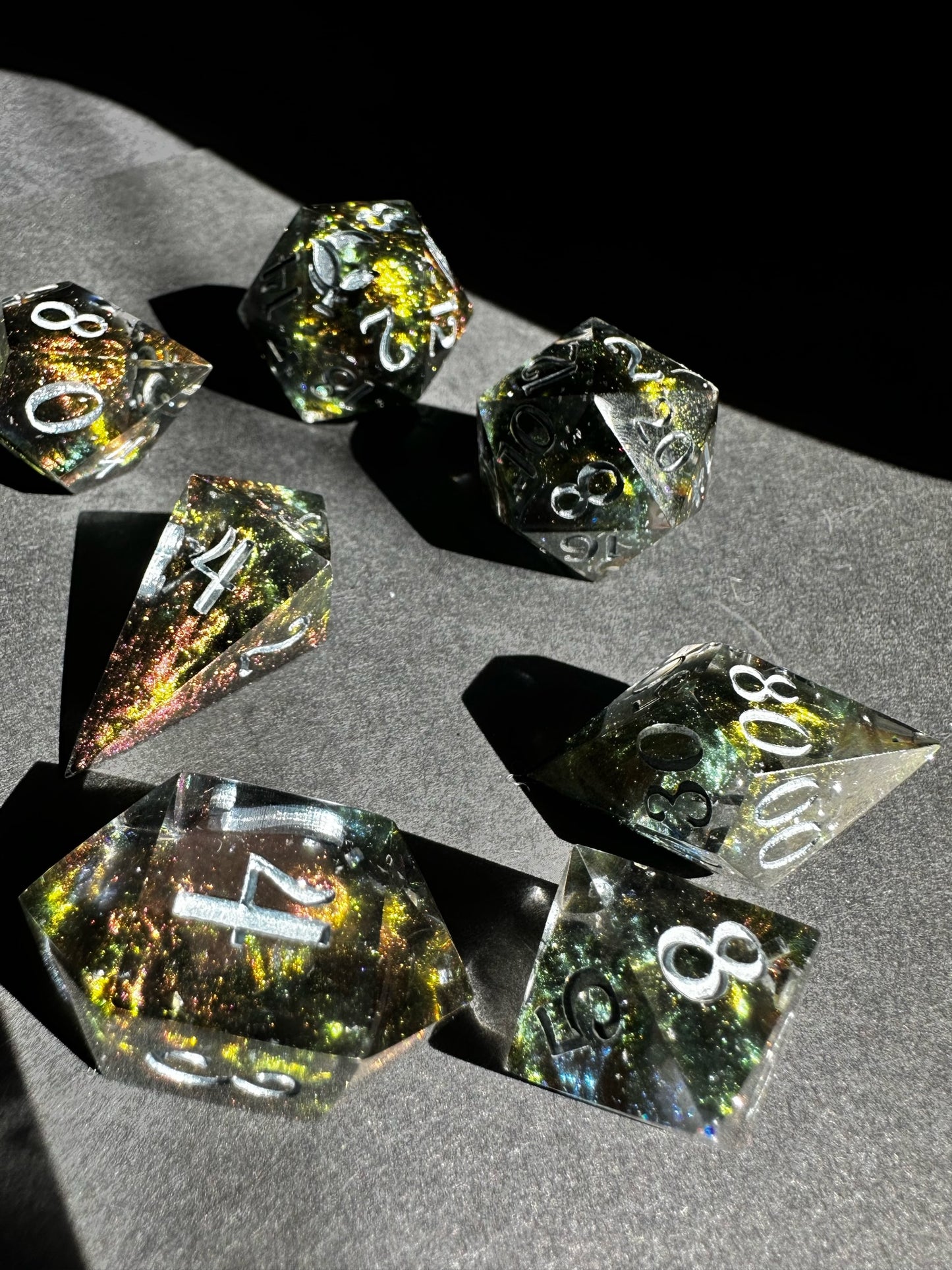 Illusion -8 piece polyhedral dice set