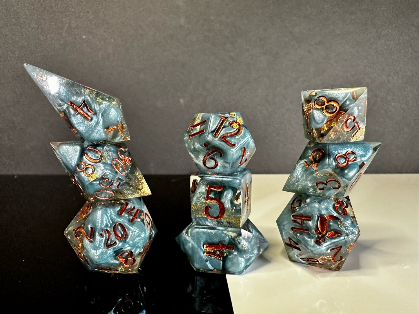 Blue Haze-8 piece polyhedral dice set