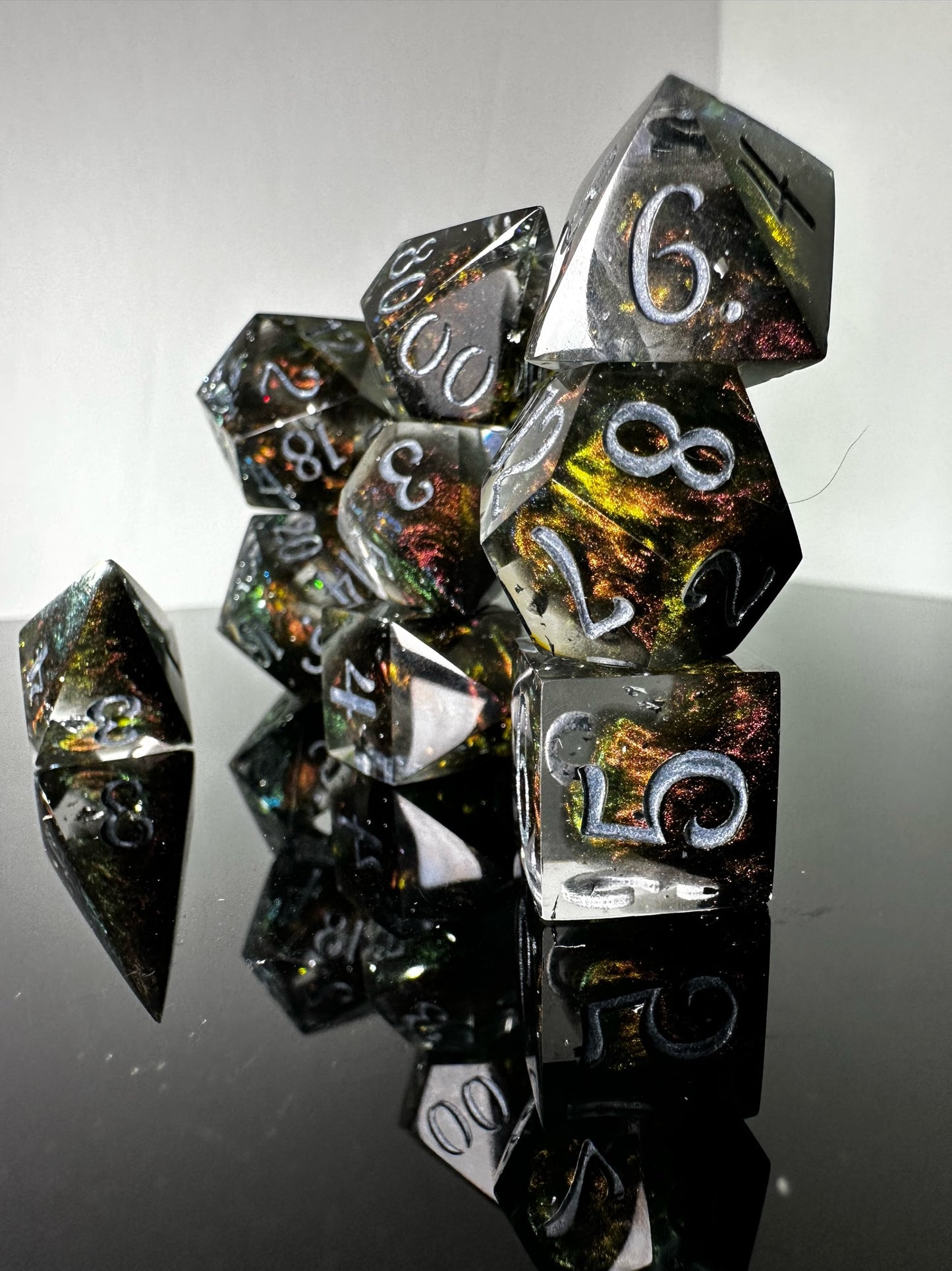 Illusion -8 piece polyhedral dice set