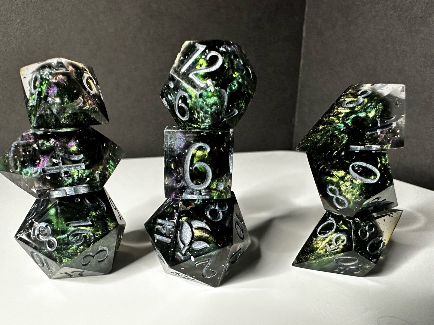 Enchanted Forest-8 piece polyhedral dice set