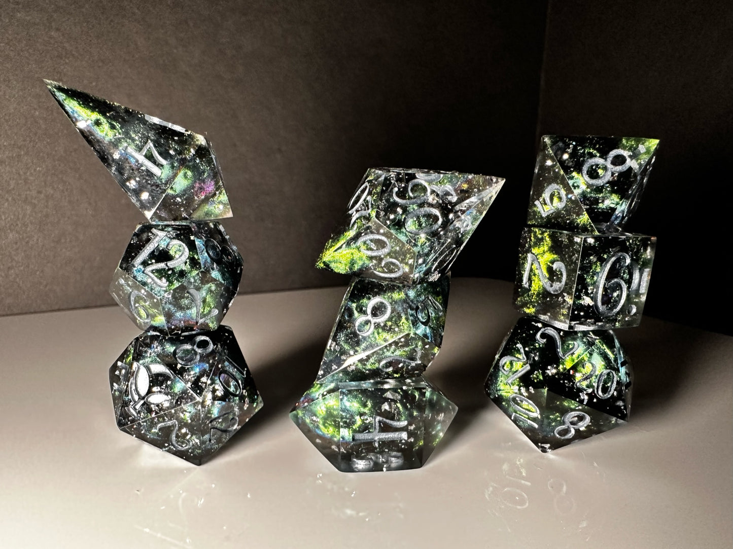 Jungle-8 piece polyhedral dice set(Pobody’s Nerfect)