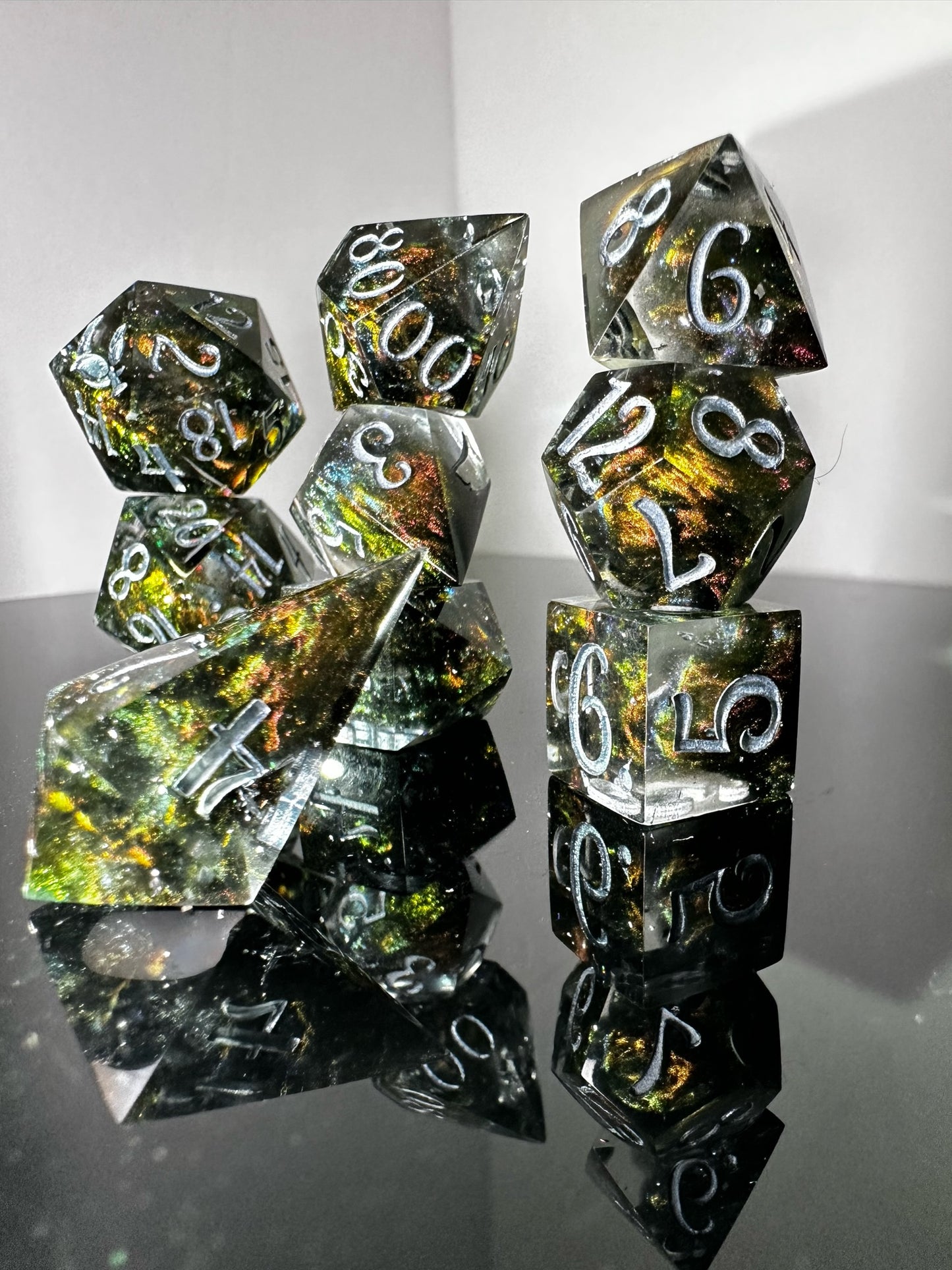 Illusion -8 piece polyhedral dice set