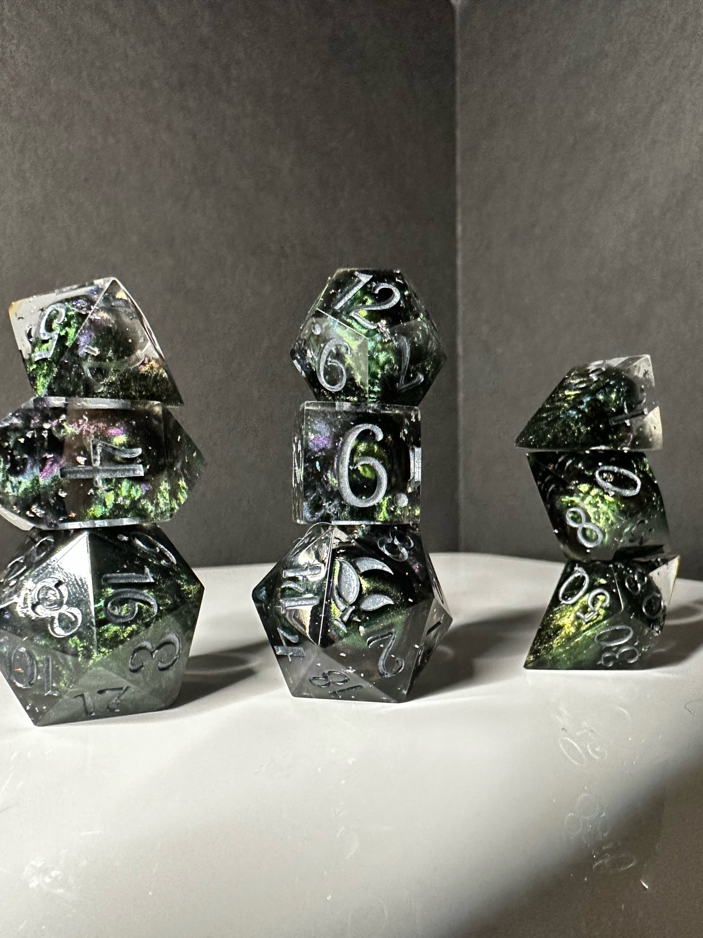 Enchanted Forest-8 piece polyhedral dice set