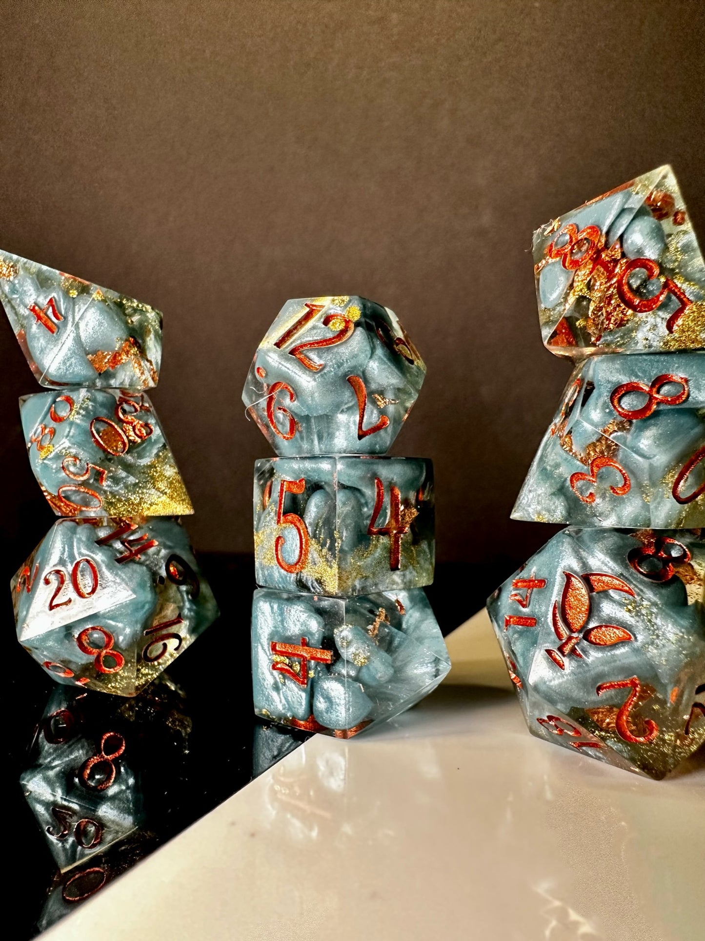 Blue Haze-8 piece polyhedral dice set