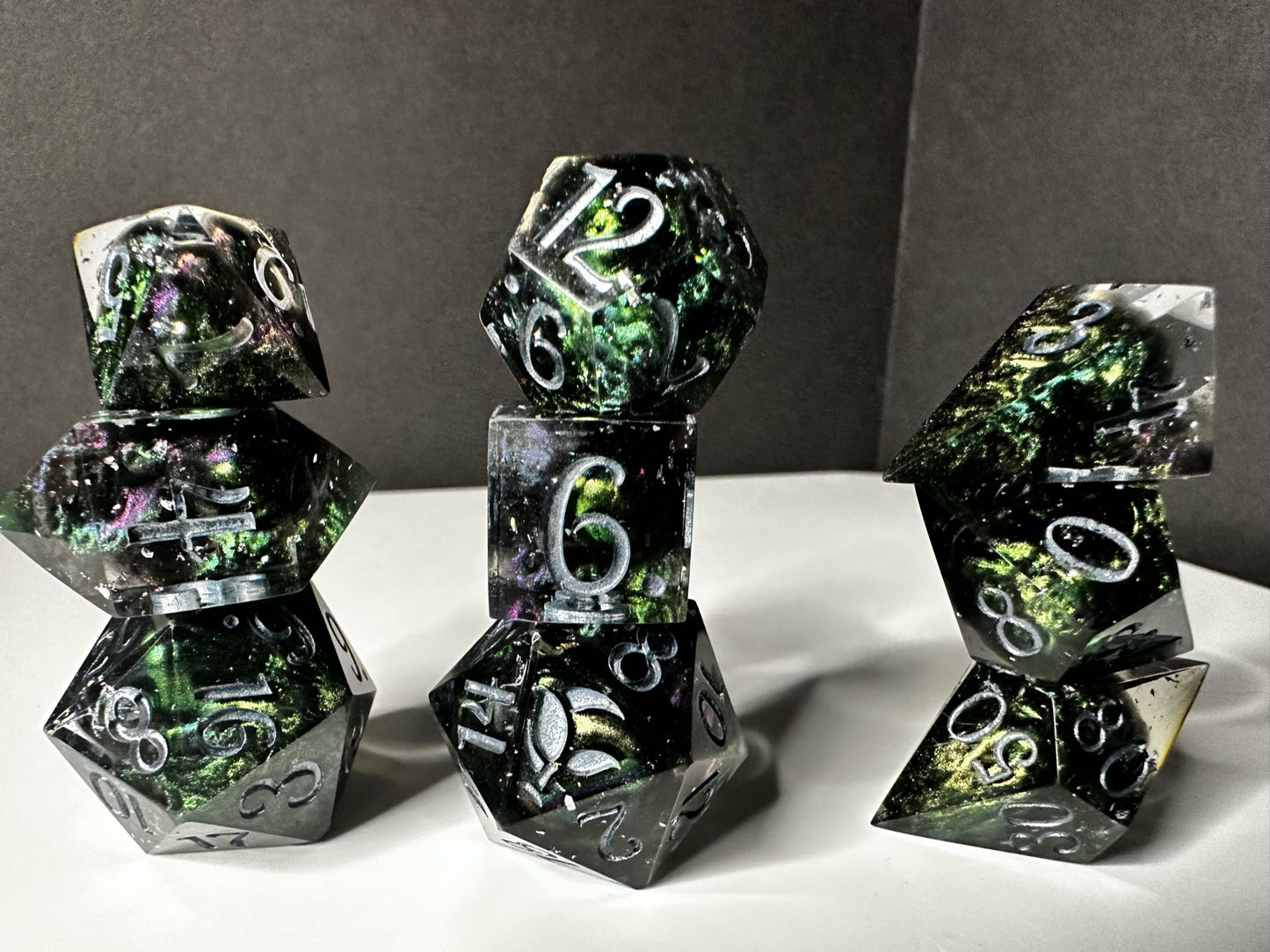 Enchanted Forest-8 piece polyhedral dice set