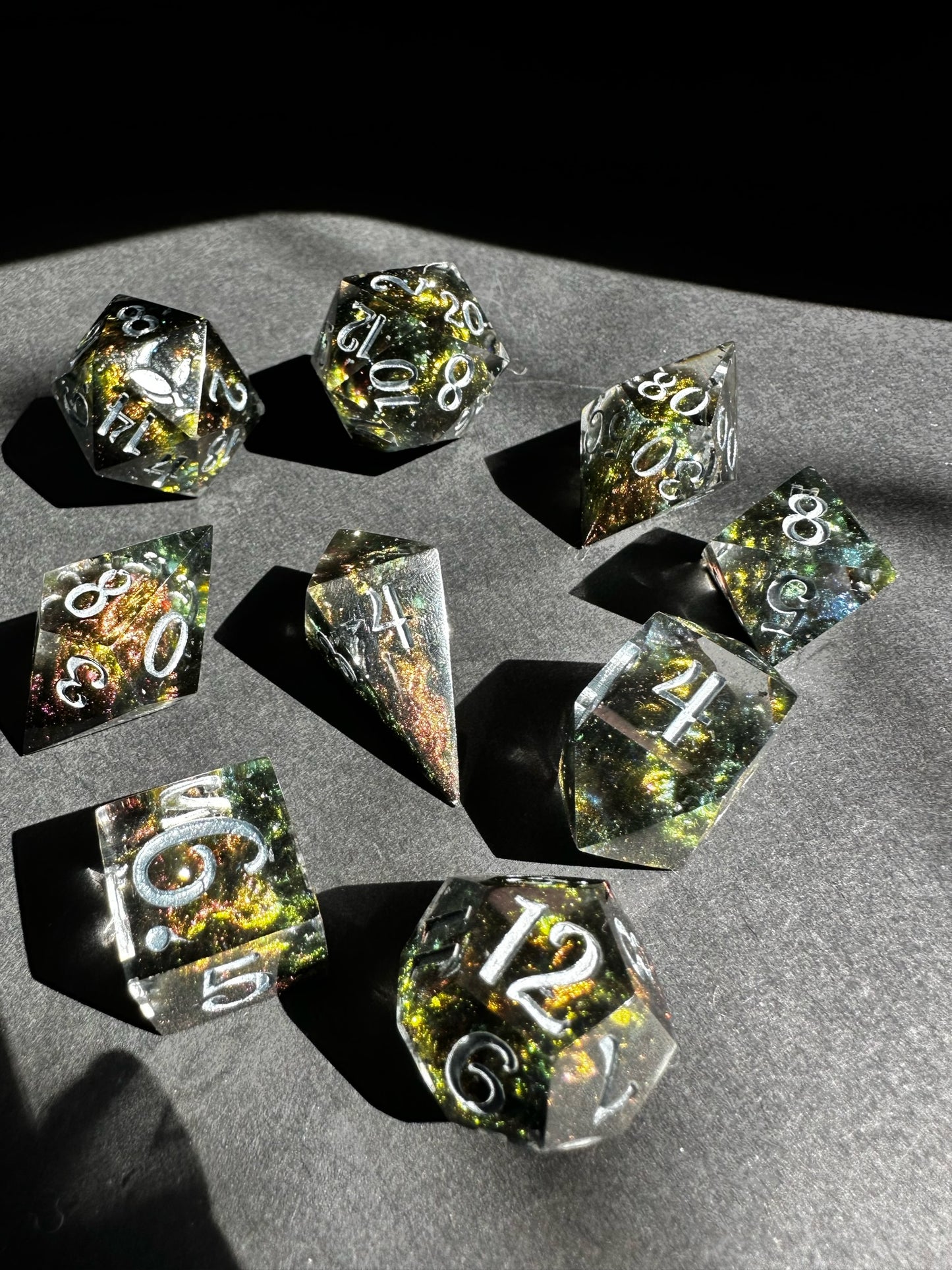 Illusion -8 piece polyhedral dice set