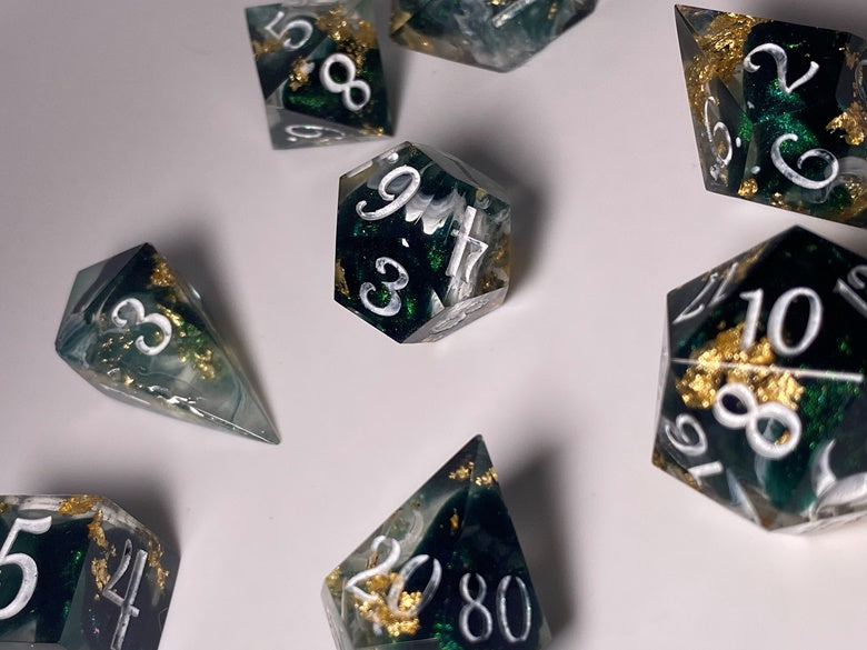 Sassenach -8 piece polyhedral dice set